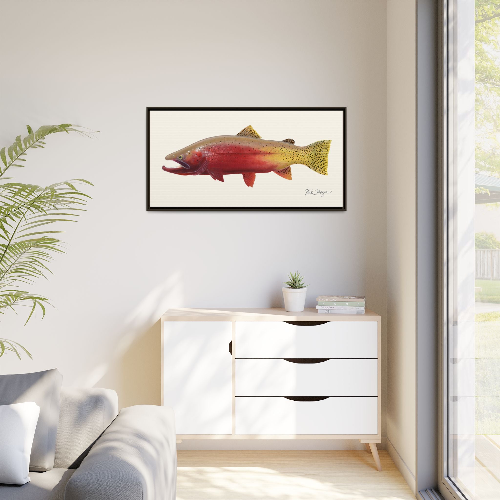 Cutthroat Trout II Framed Canvas Print Printify