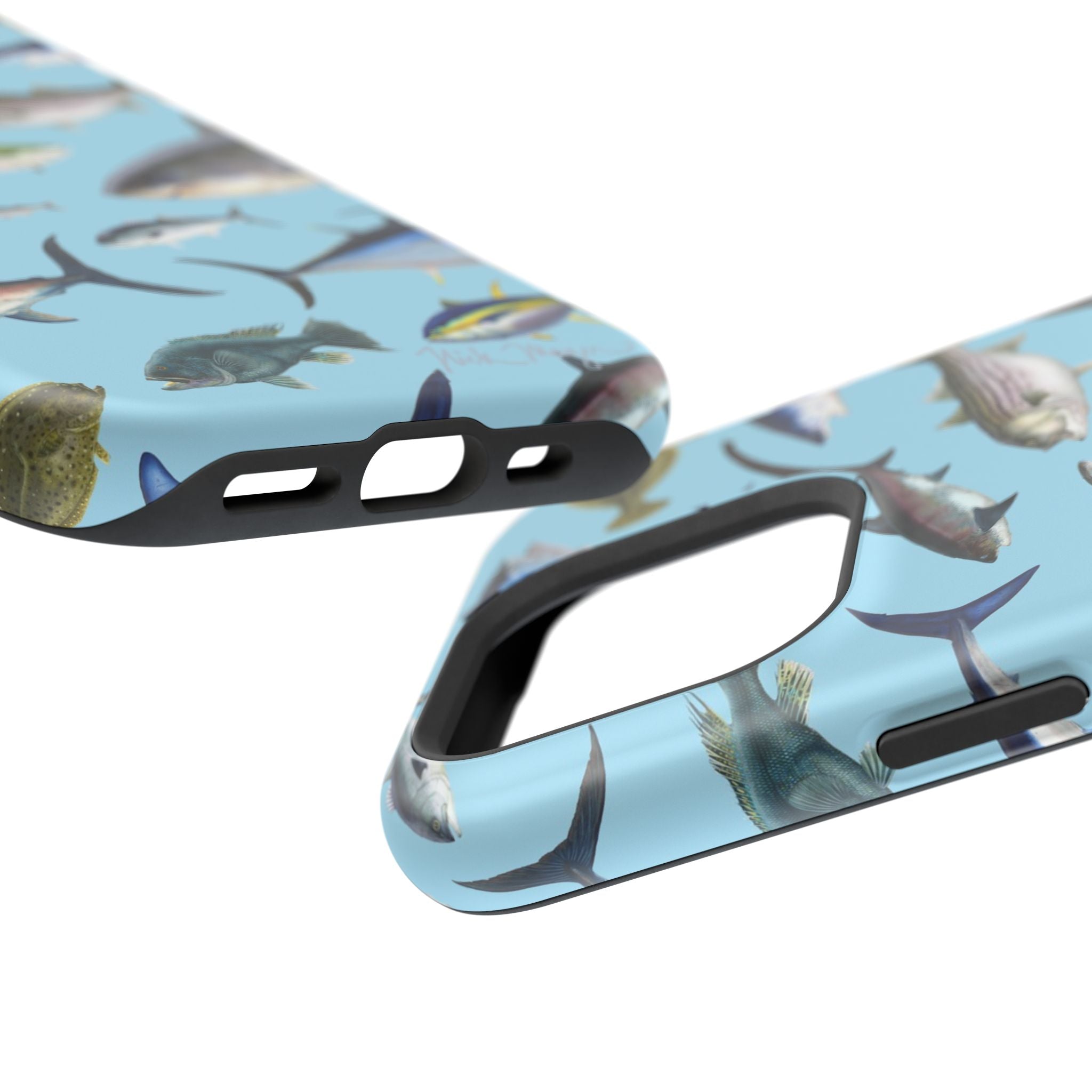 New England Fish Blue MagSafe iPhone Case