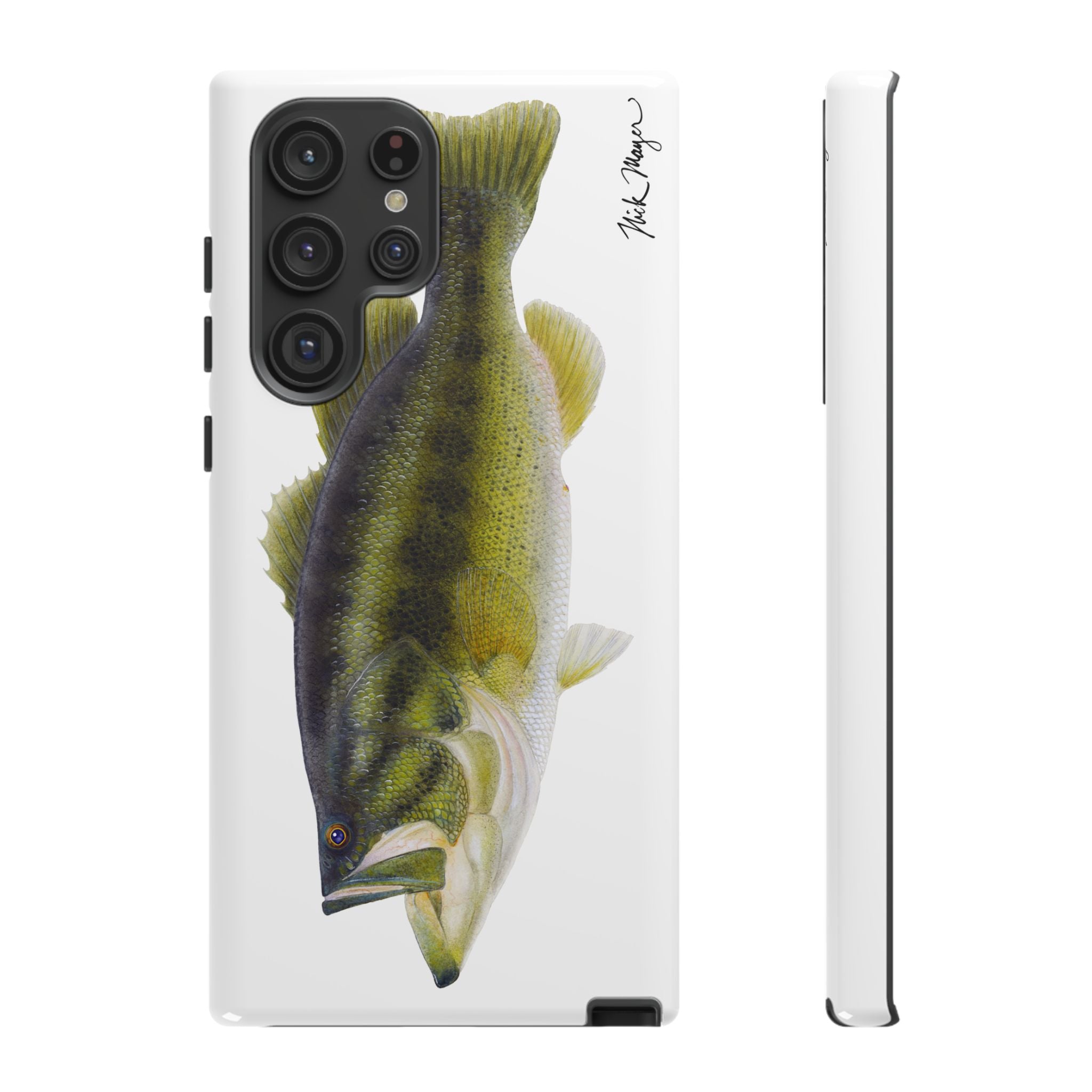 Largemouth Bass White Phone Case (Samsung) Printify