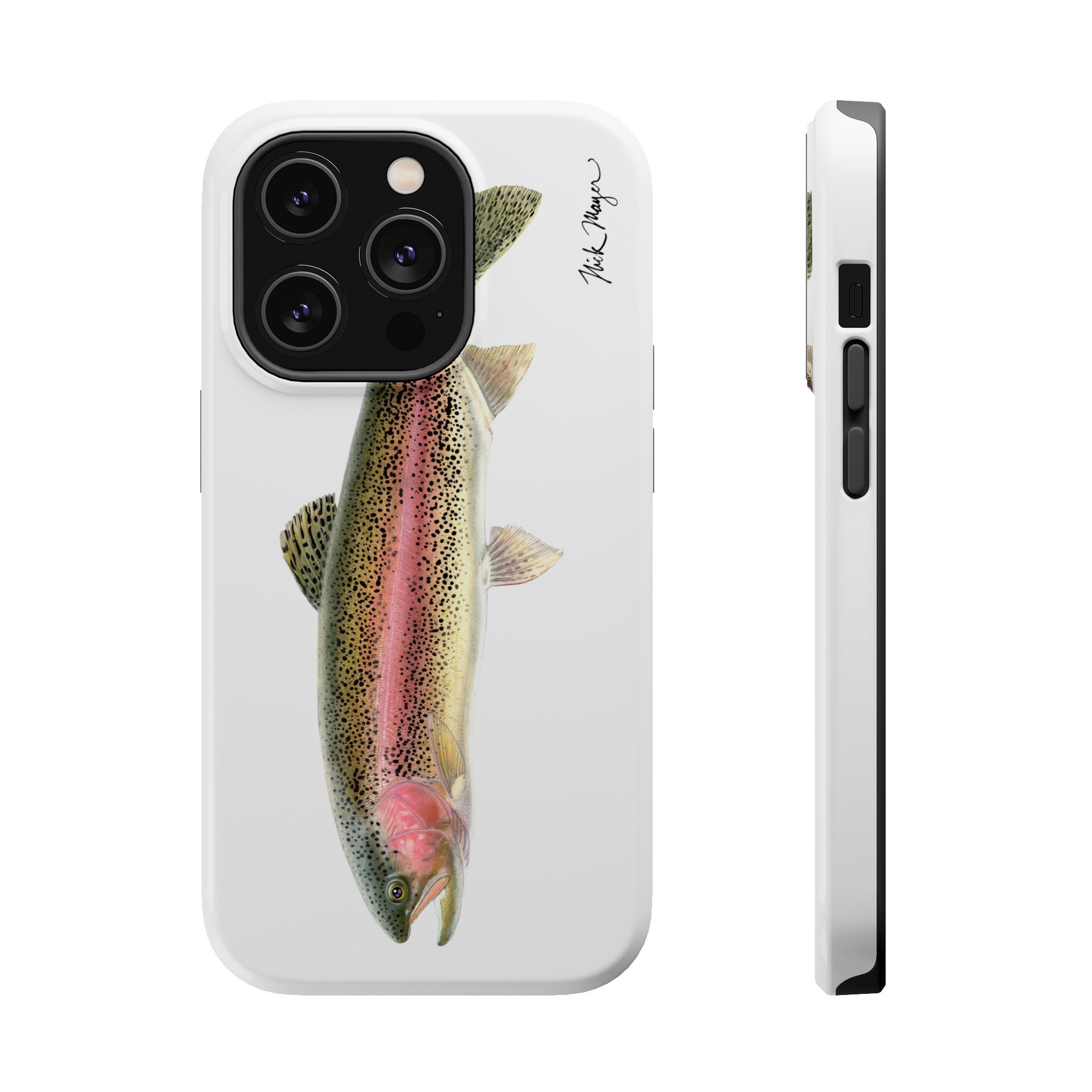 Rainbow Trout MagSafe White iPhone Case
