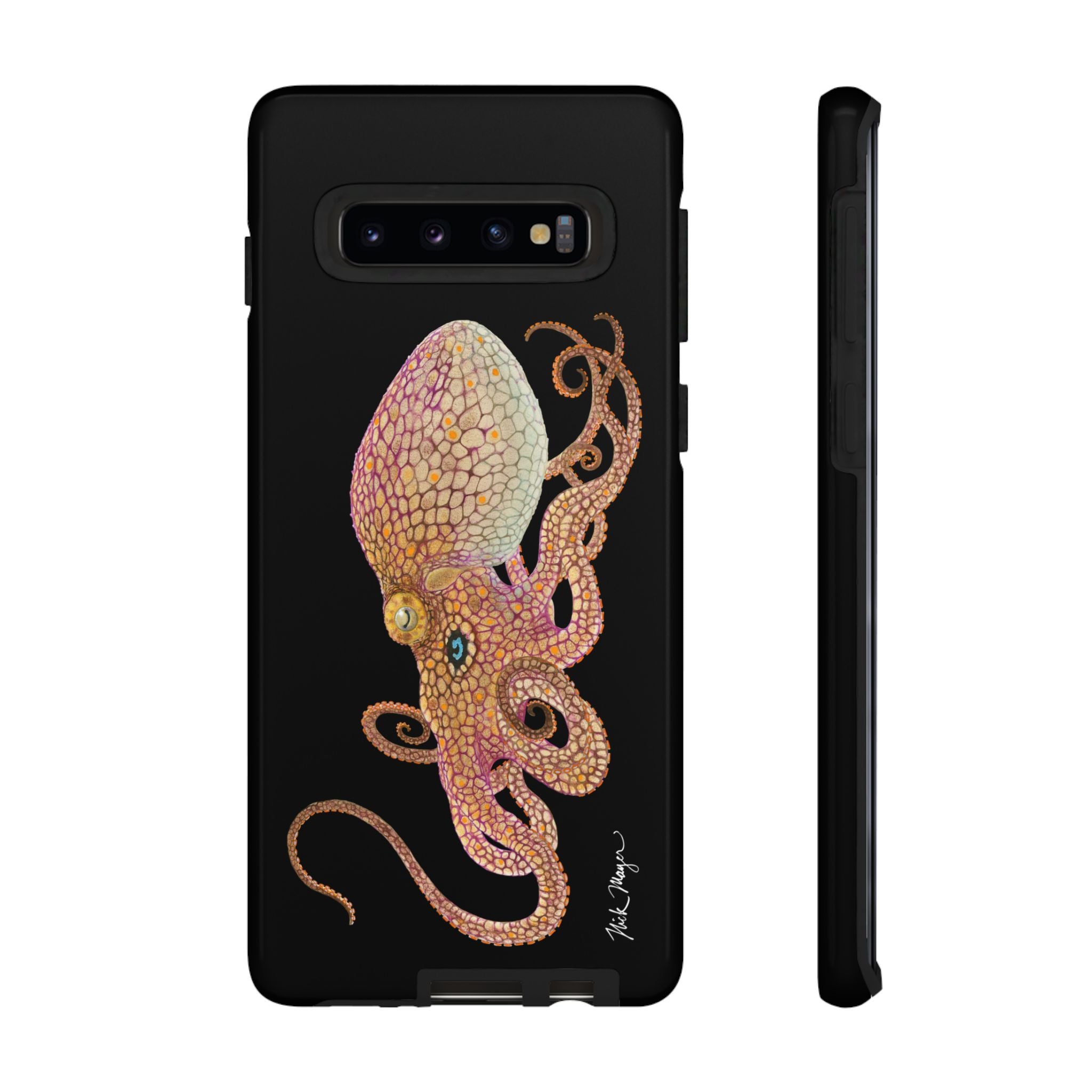Two Spot Octopus Black Phone Case (Samsung)