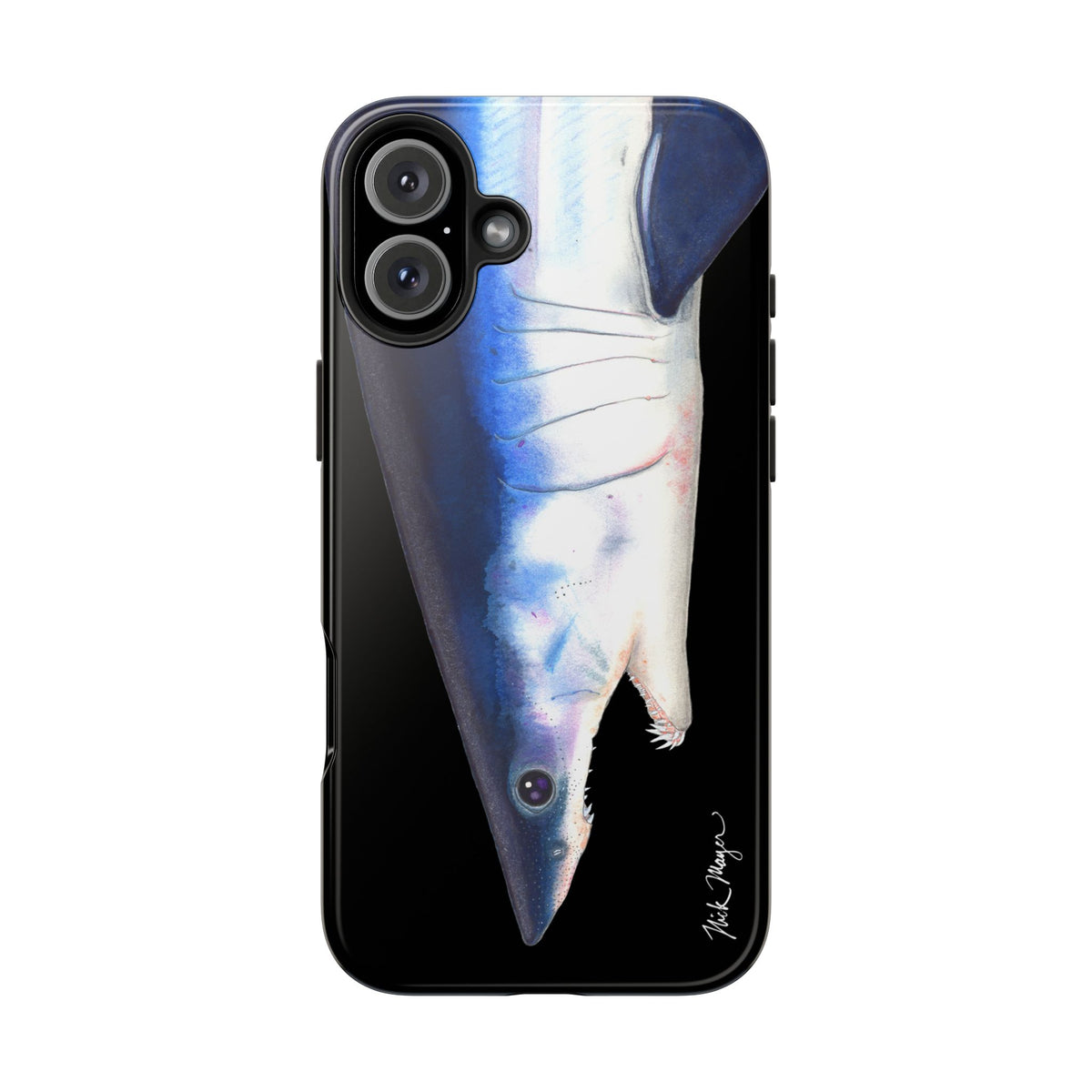 Mako Shark Face Black Case (iPhone) Printify