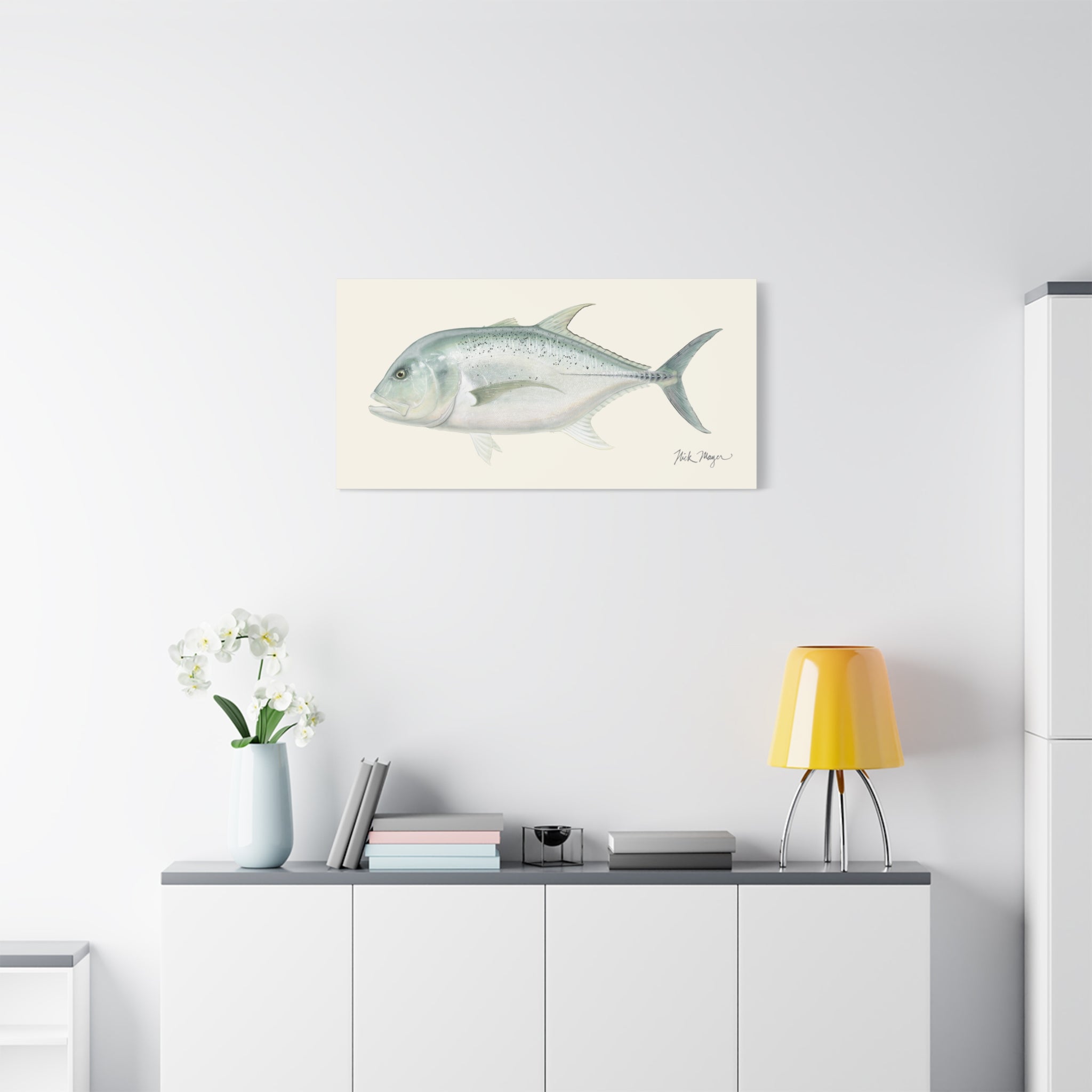 Boss Giant Trevally Canvas Print Printify