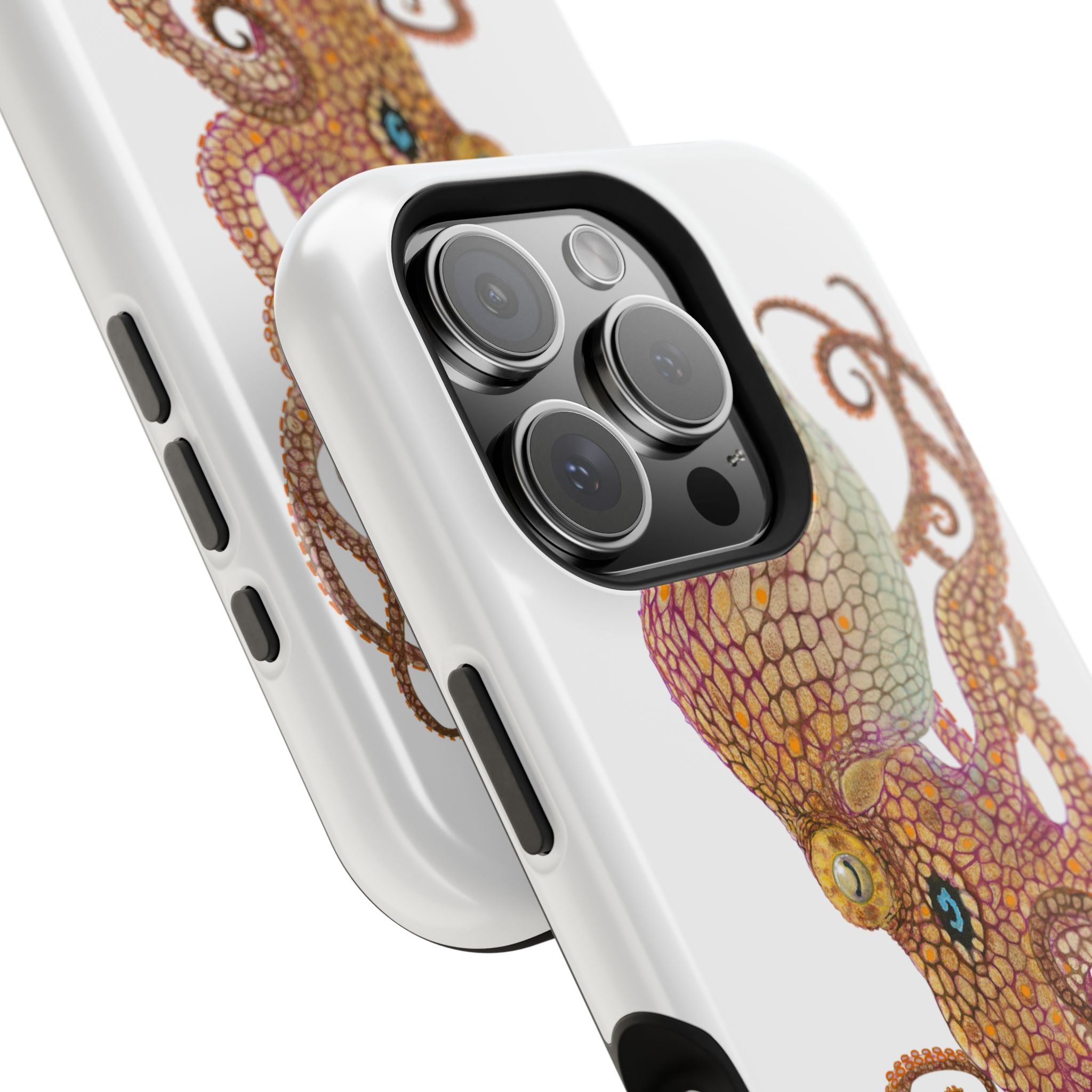 Two Spot Octopus MagSafe White iPhone Case
