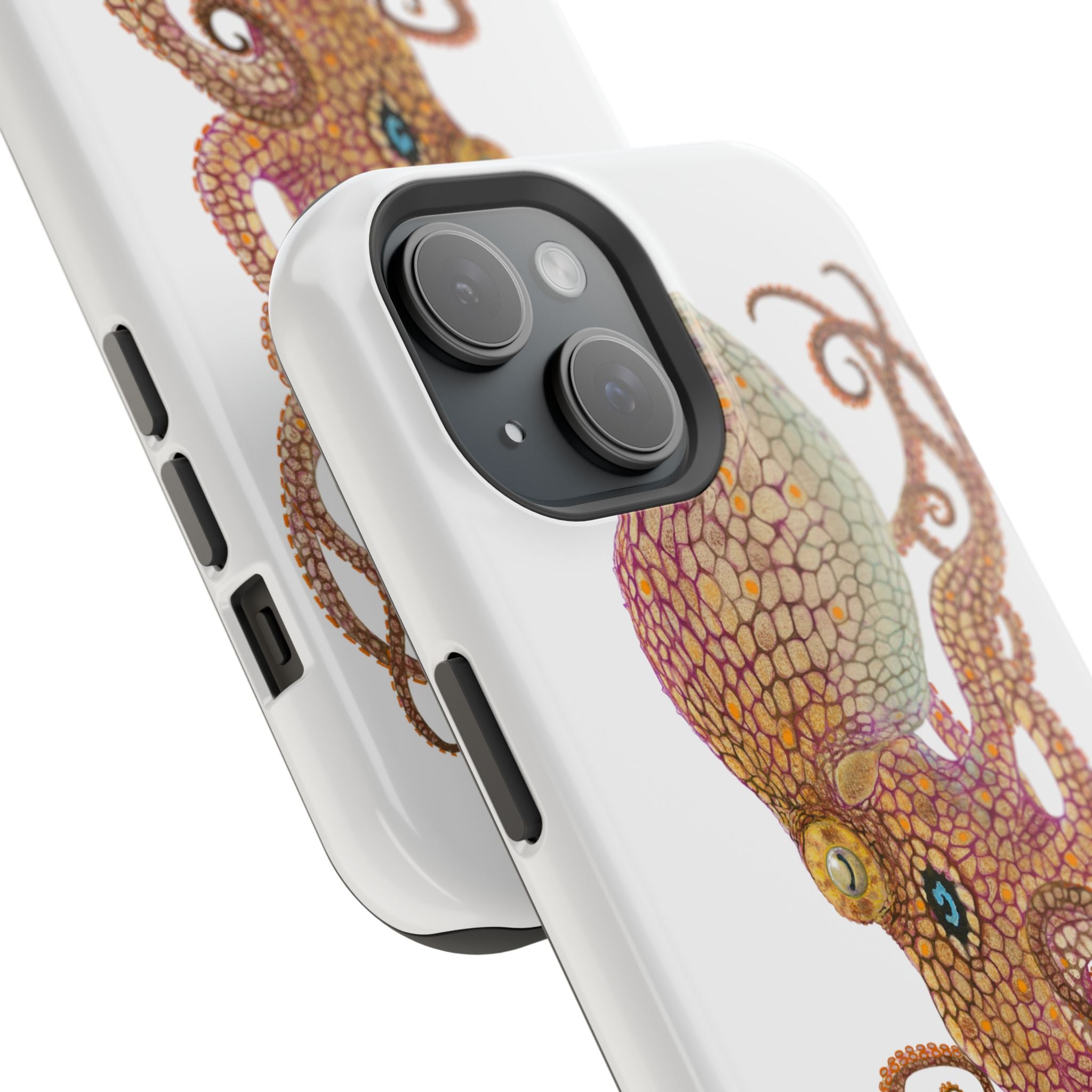 Two Spot Octopus MagSafe White iPhone Case