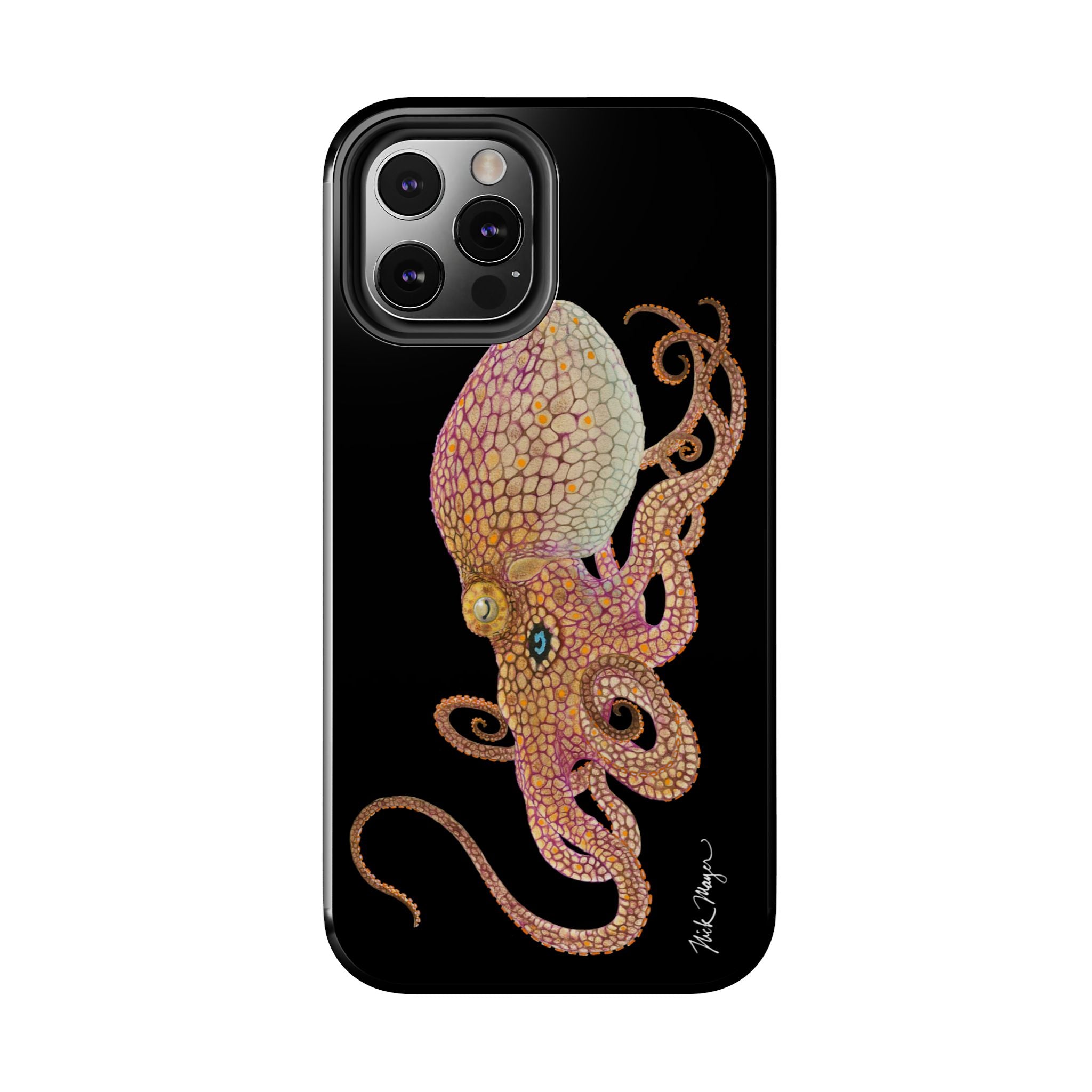Two Spot Octopus Black Phone Case (iPhone)