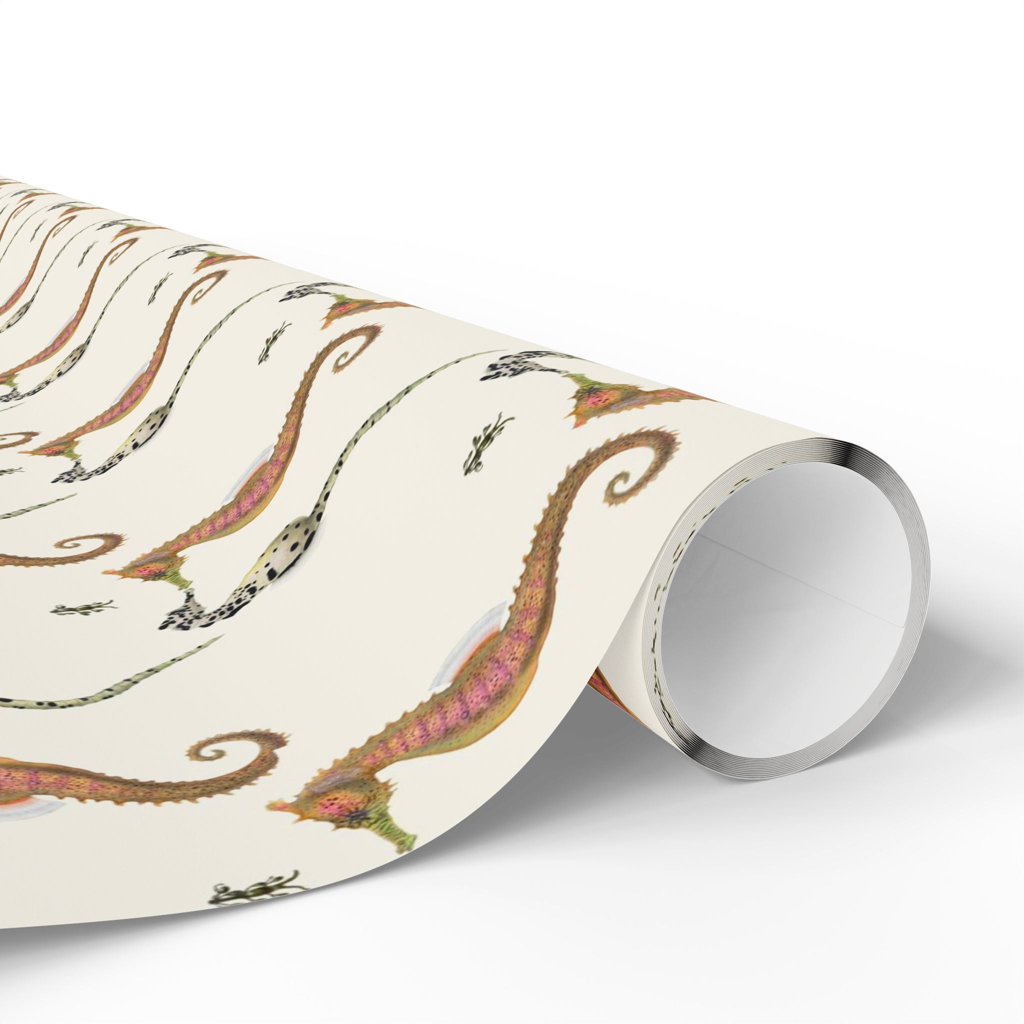 Seahorse Holiday Kisses Gift Wrapping Paper