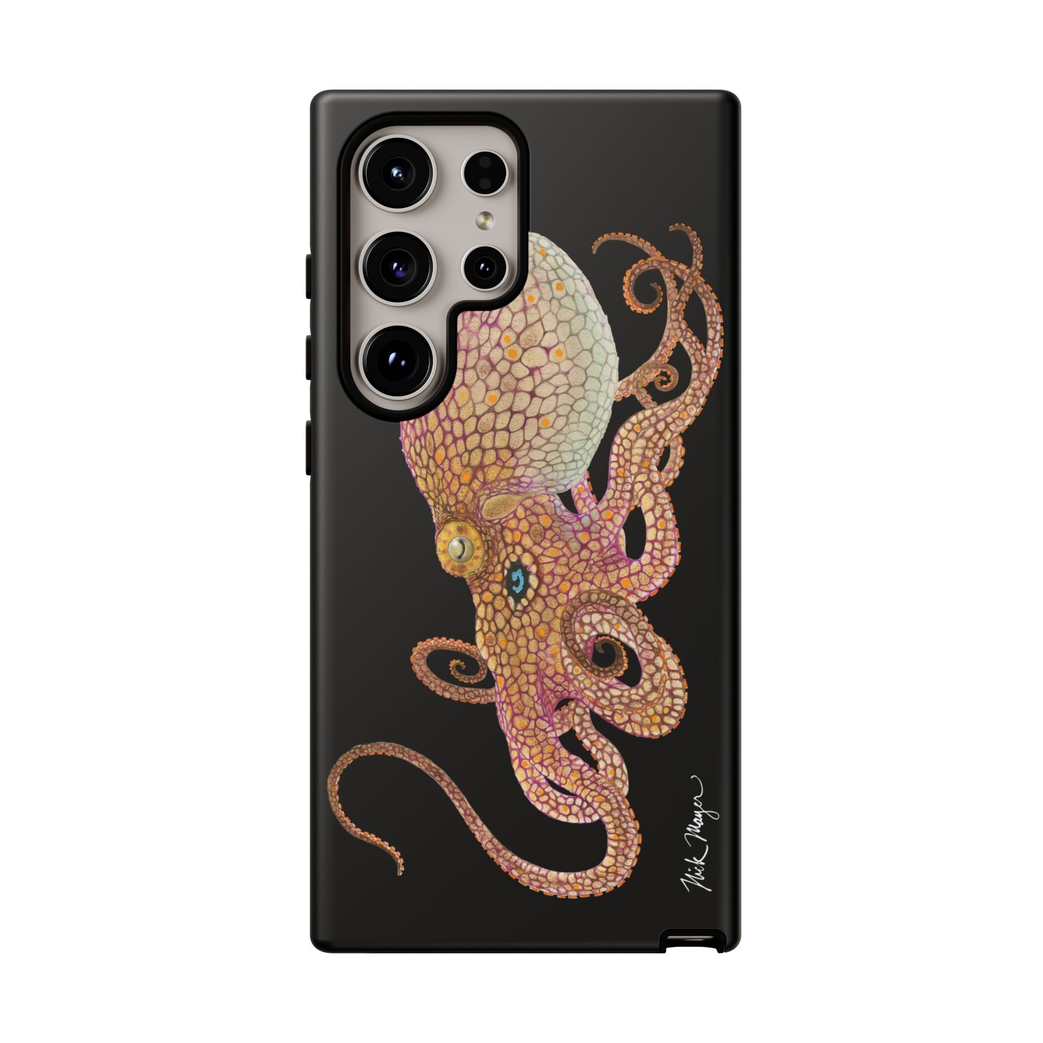 Two Spot Octopus Black Phone Case (Samsung)