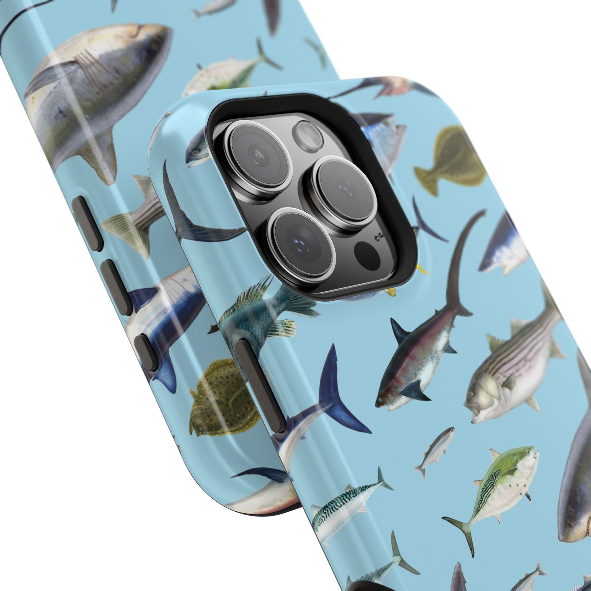 New England Fish Blue MagSafe iPhone Case