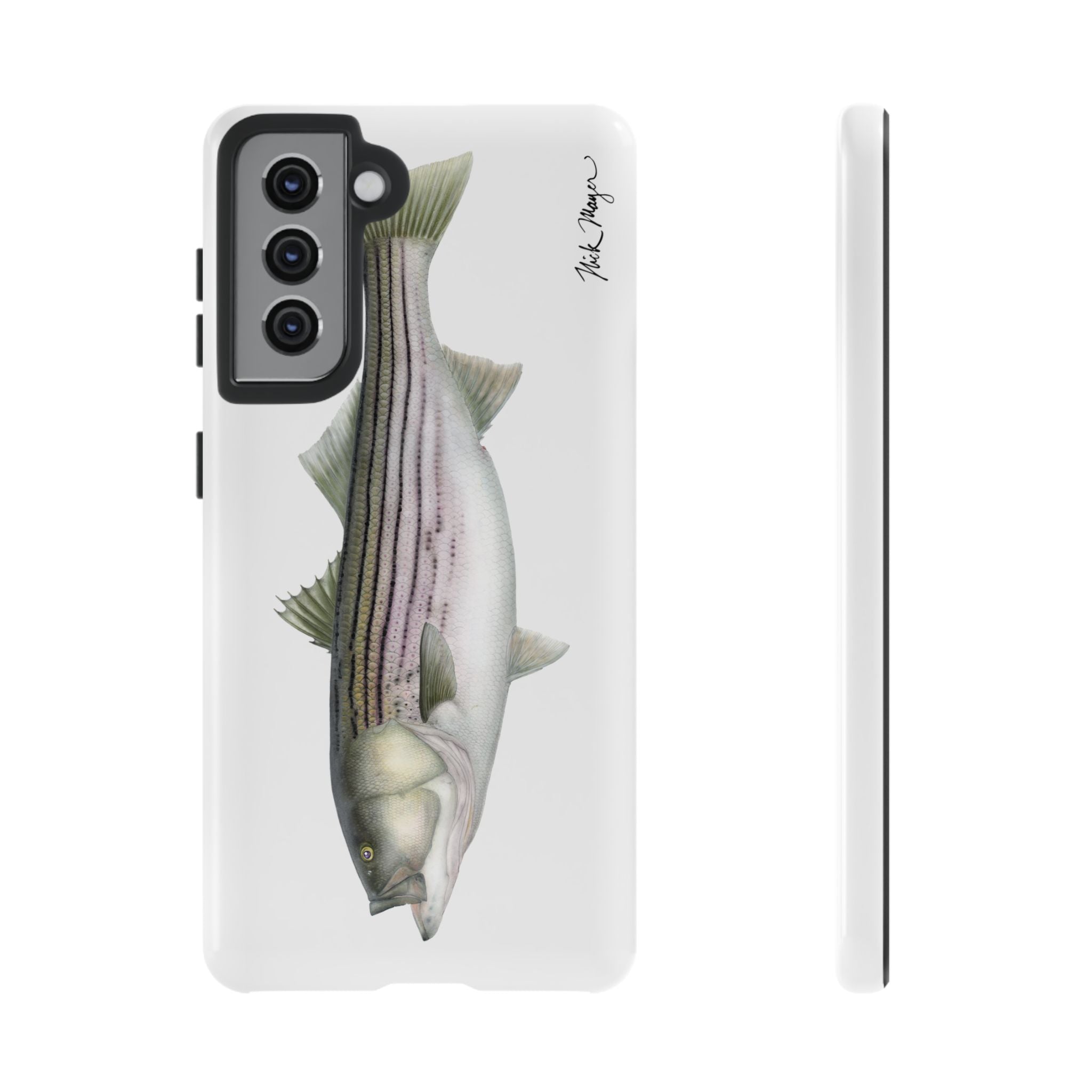 30 lb Striper White Phone Case (Samsung) Printify