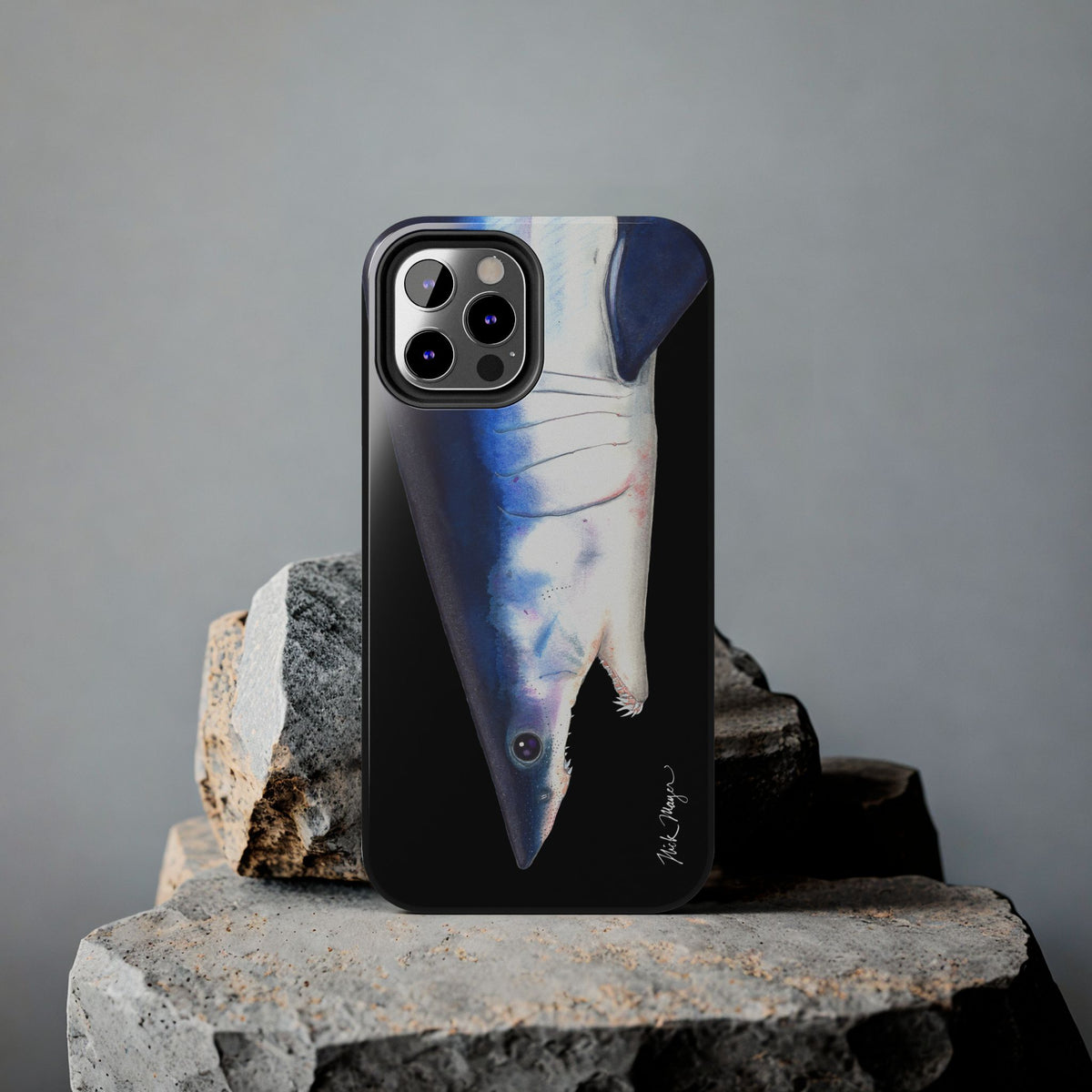 Mako Shark Face Black Case (iPhone) Printify