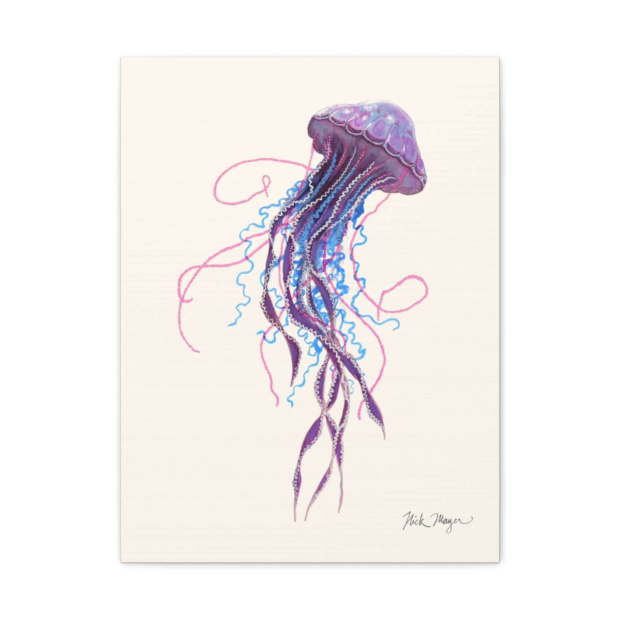 Purple Jellyfish II Canvas Print