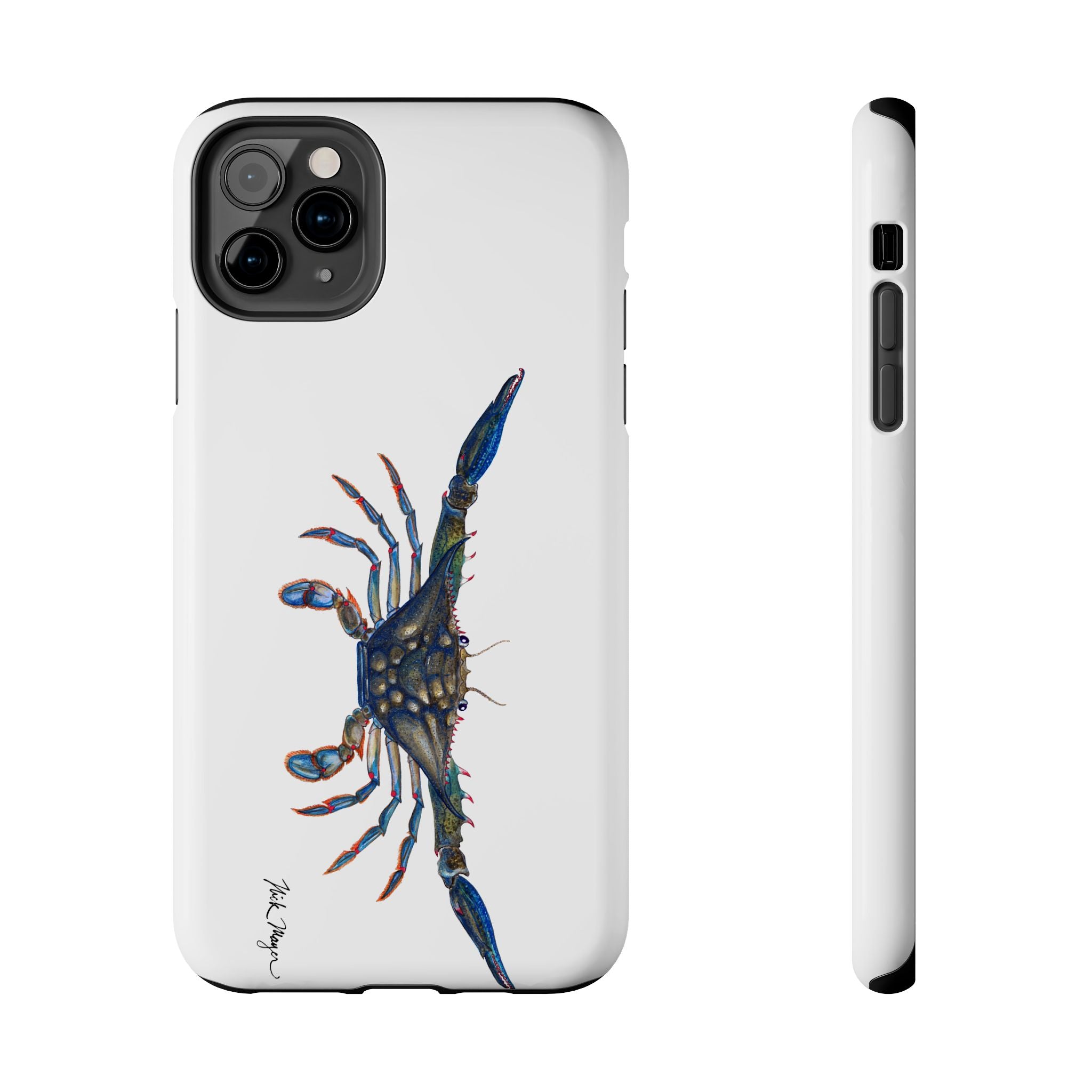 Blue Crab White Phone Case (iPhone)