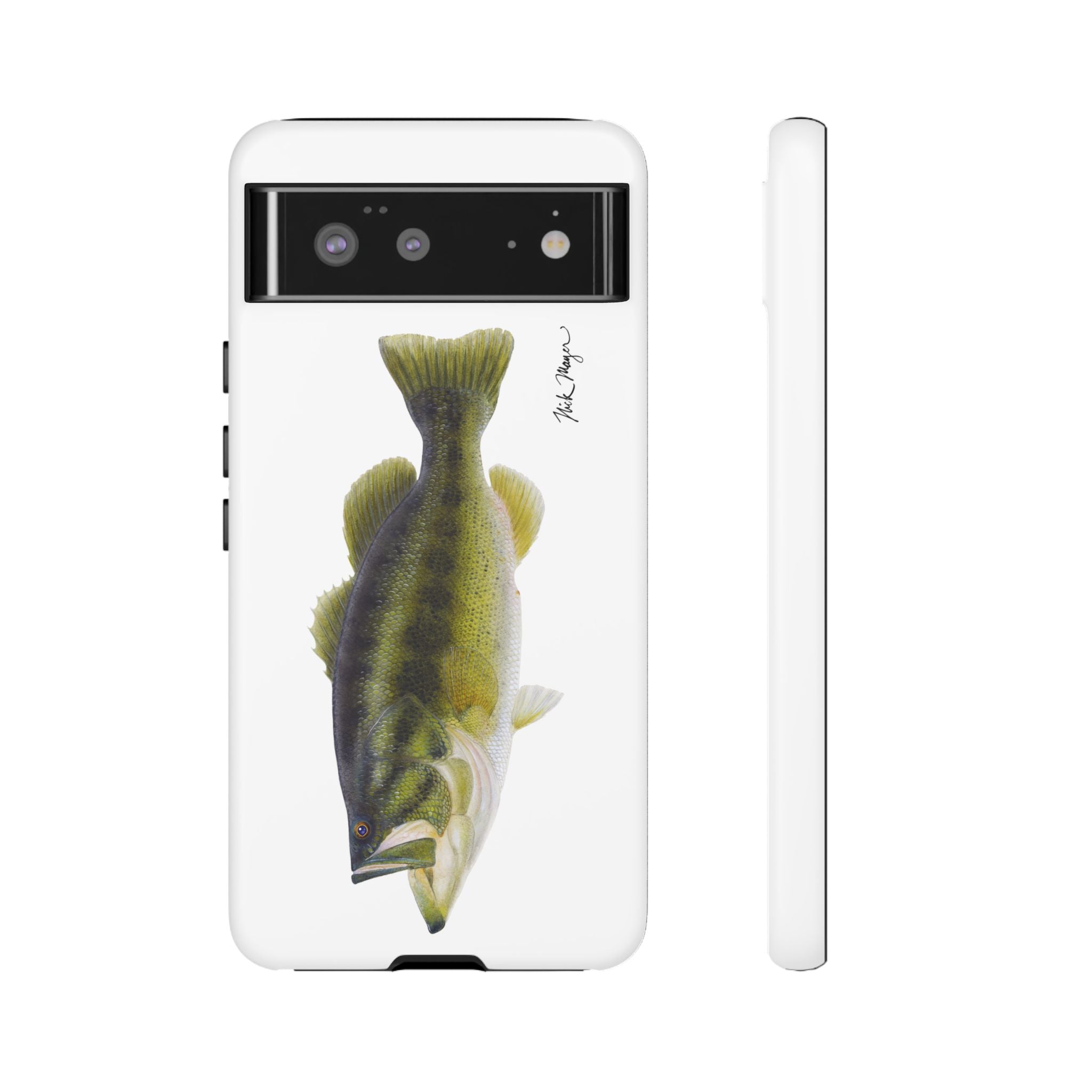 Largemouth Bass White Phone Case (Samsung) Printify