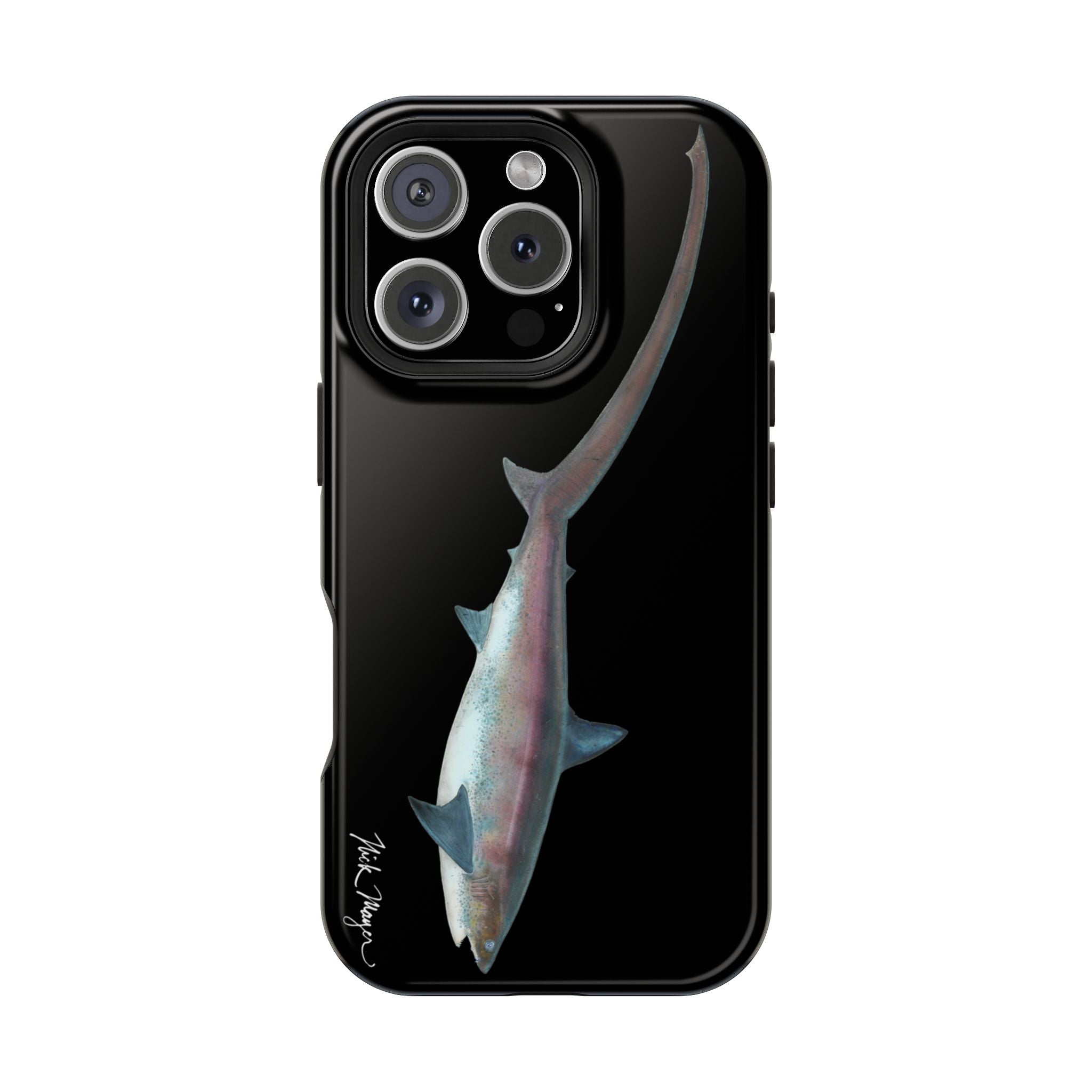Thresher Shark MagSafe Black iPhone Case