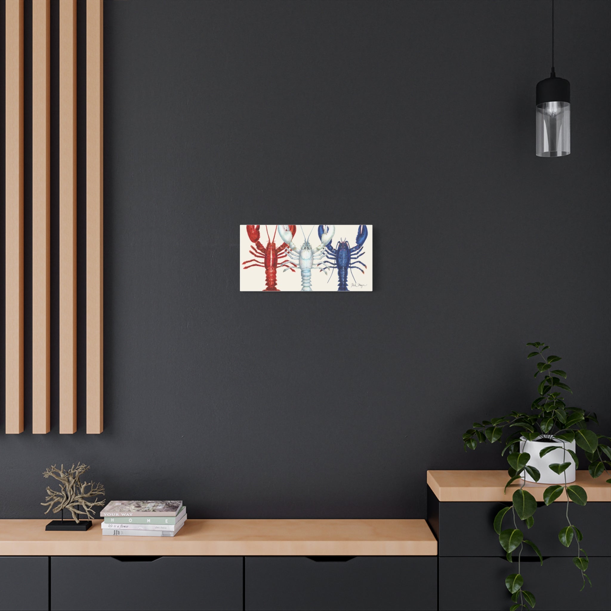 American Lobsters Trio Canvas Print Printify