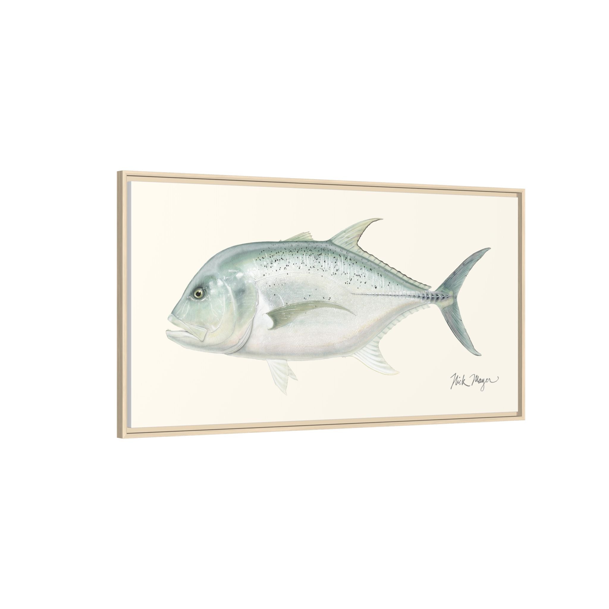 Boss Giant Trevally Framed Canvas Print Printify