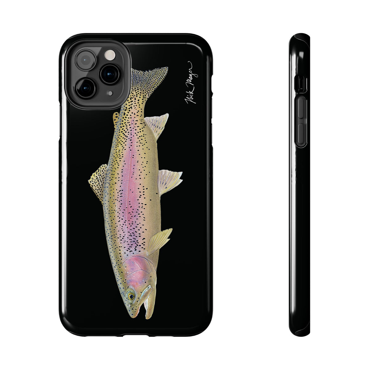 Rainbow Trout 3 Black iPhone Case Printify