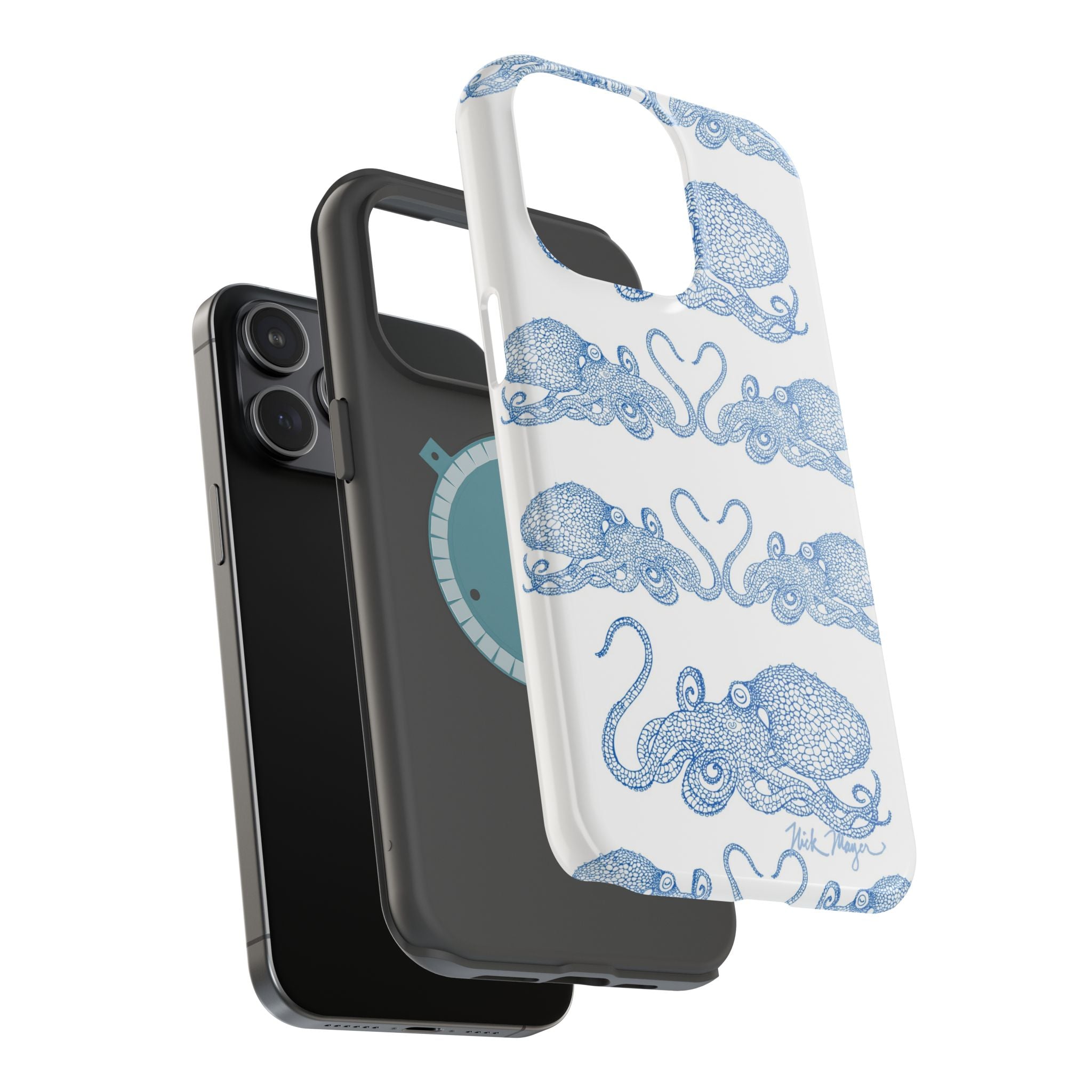 Blue Octopus 1 MagSafe iPhone Case
