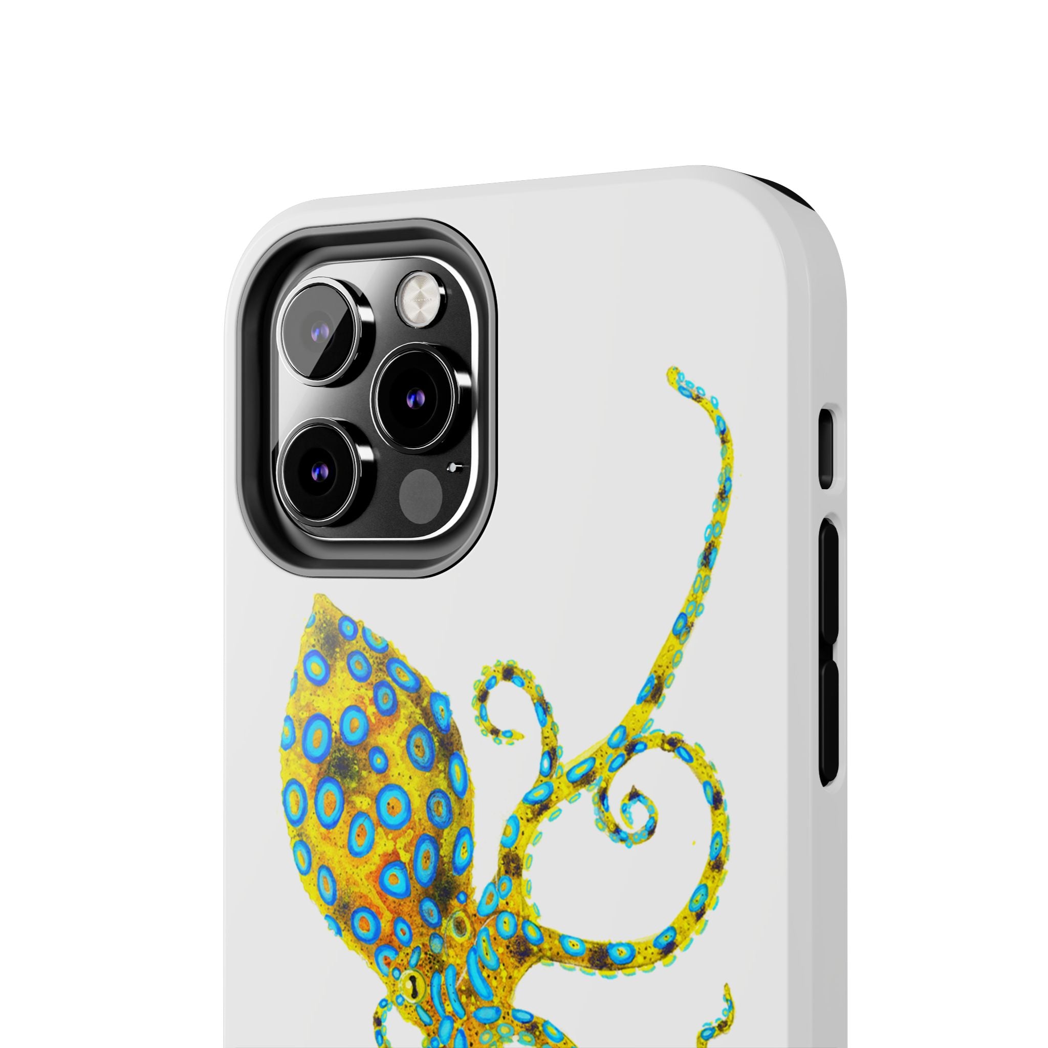 Blue Ringed Octopus White Phone Case (iPhone)