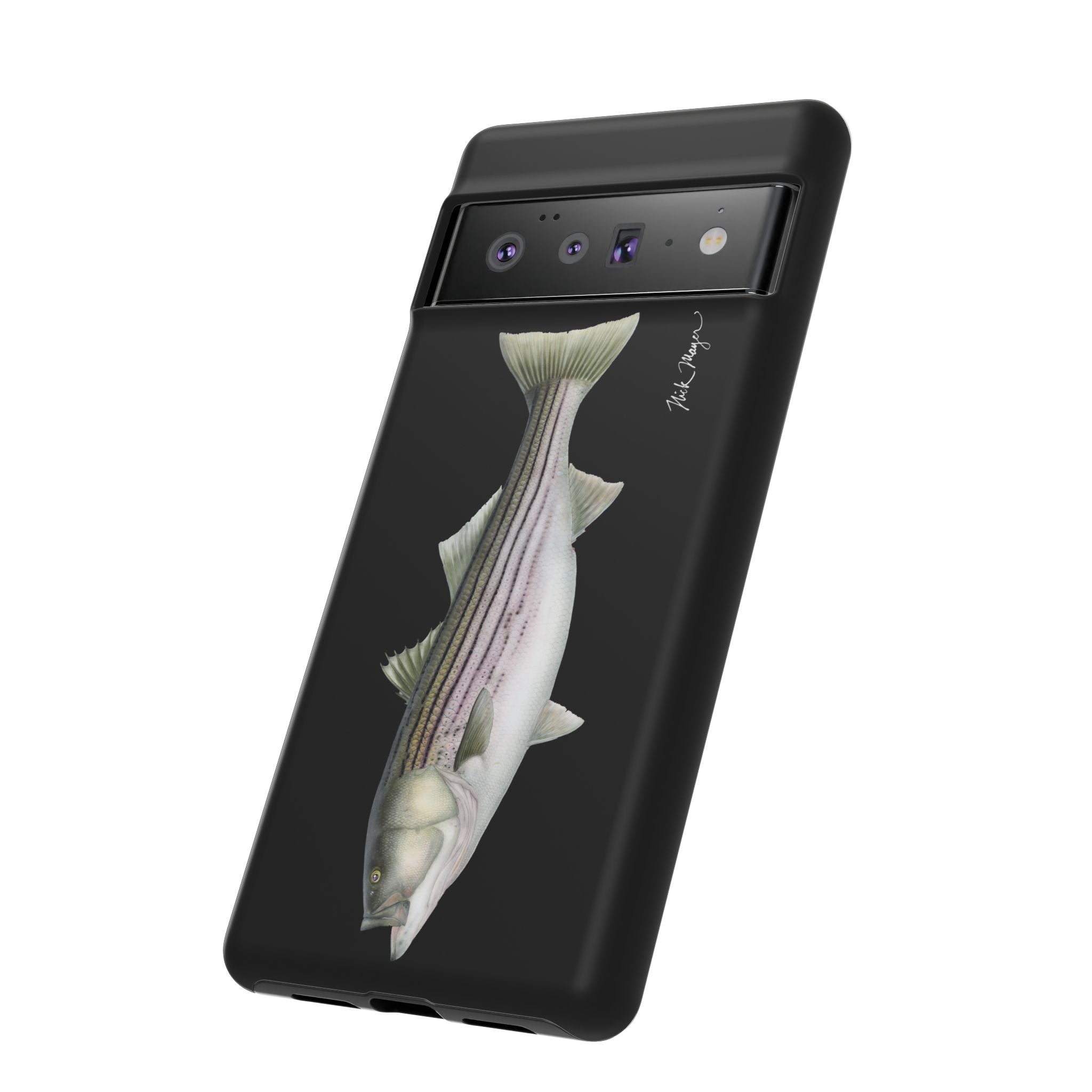 30 lb Striper Black Phone Case (Samsung) Printify