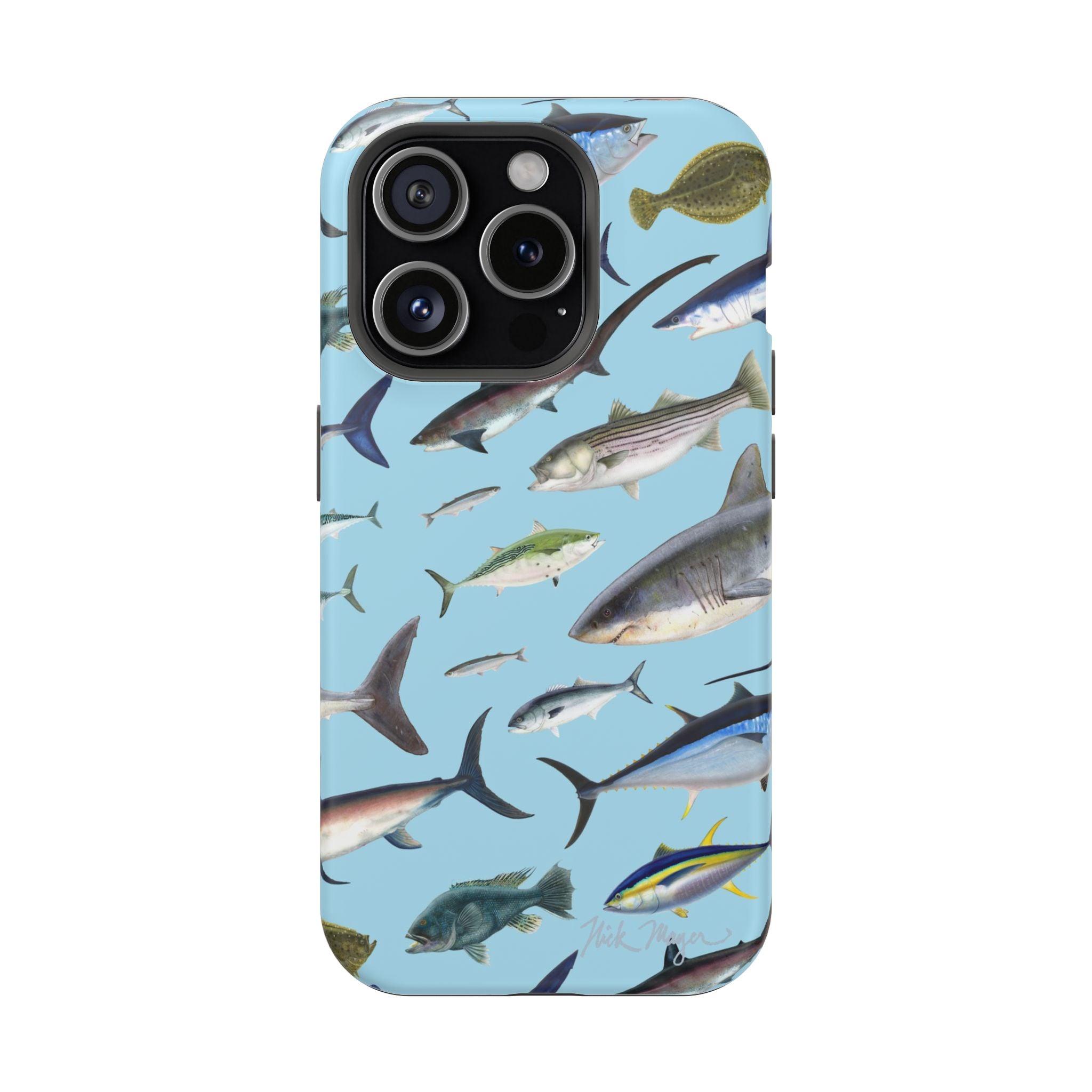 New England Fish Blue MagSafe iPhone Case