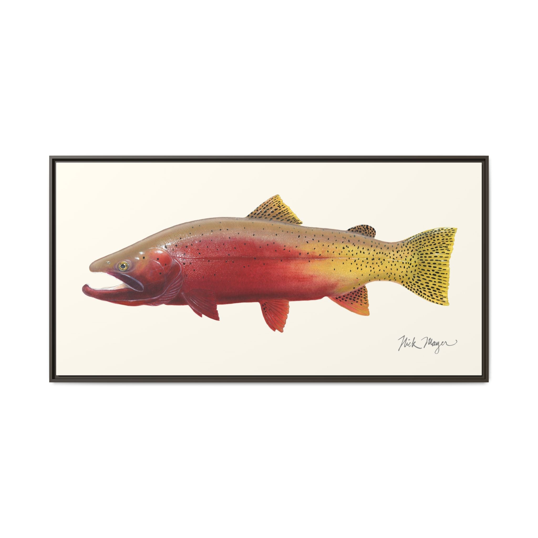 Cutthroat Trout II Framed Canvas Print Printify