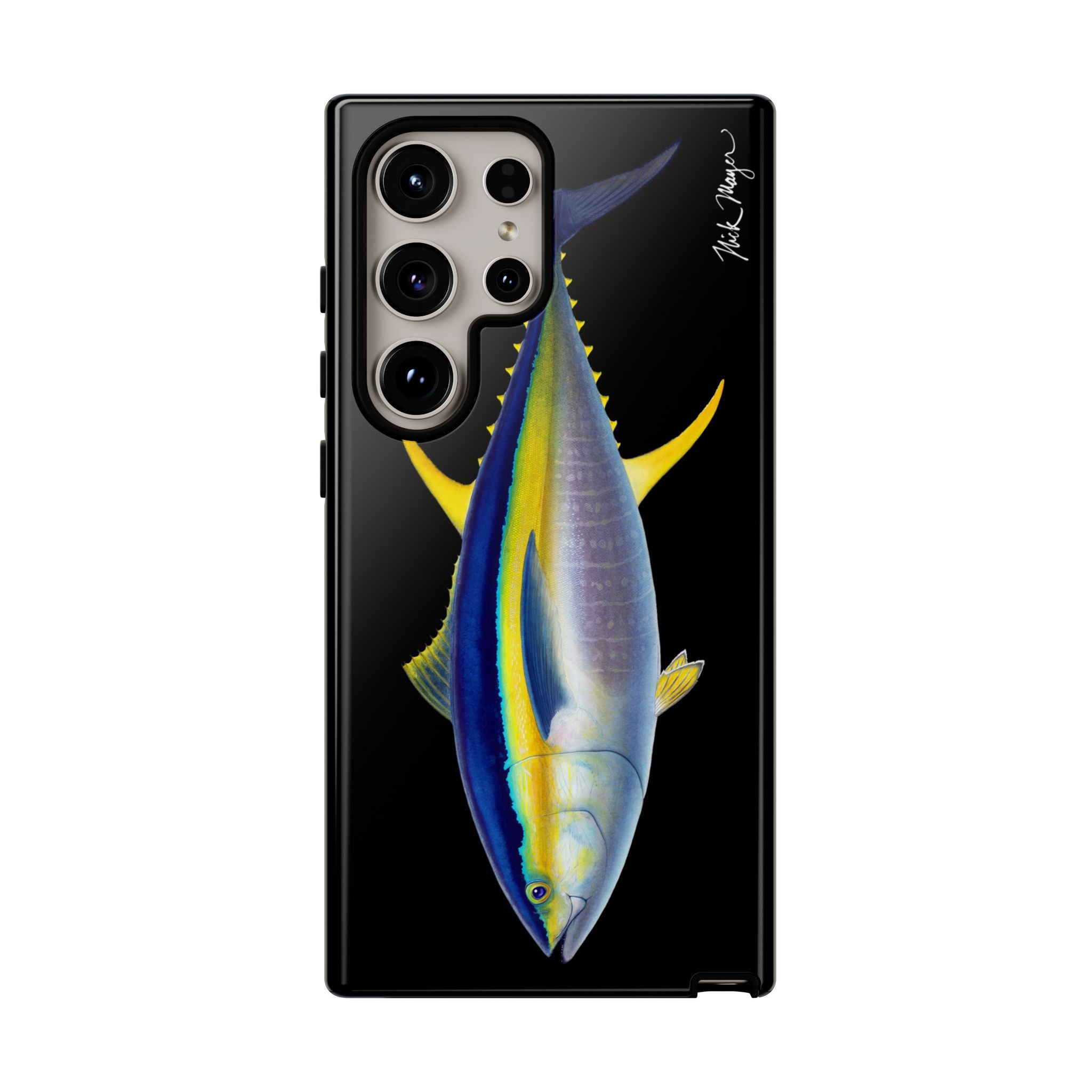 Yellowfin Tuna Black Phone Case (Samsung) Printify