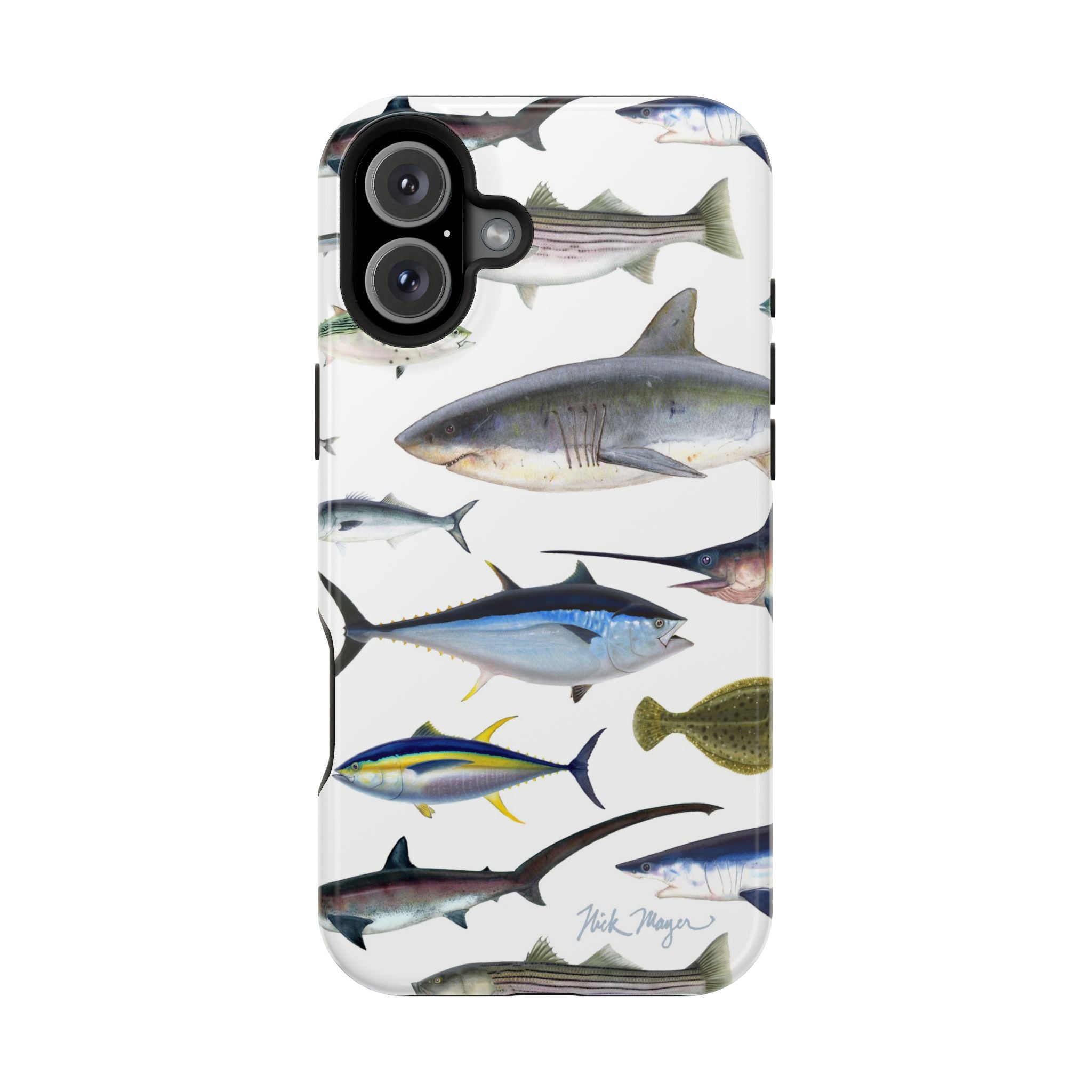 New England Fish White MagSafe iPhone Case