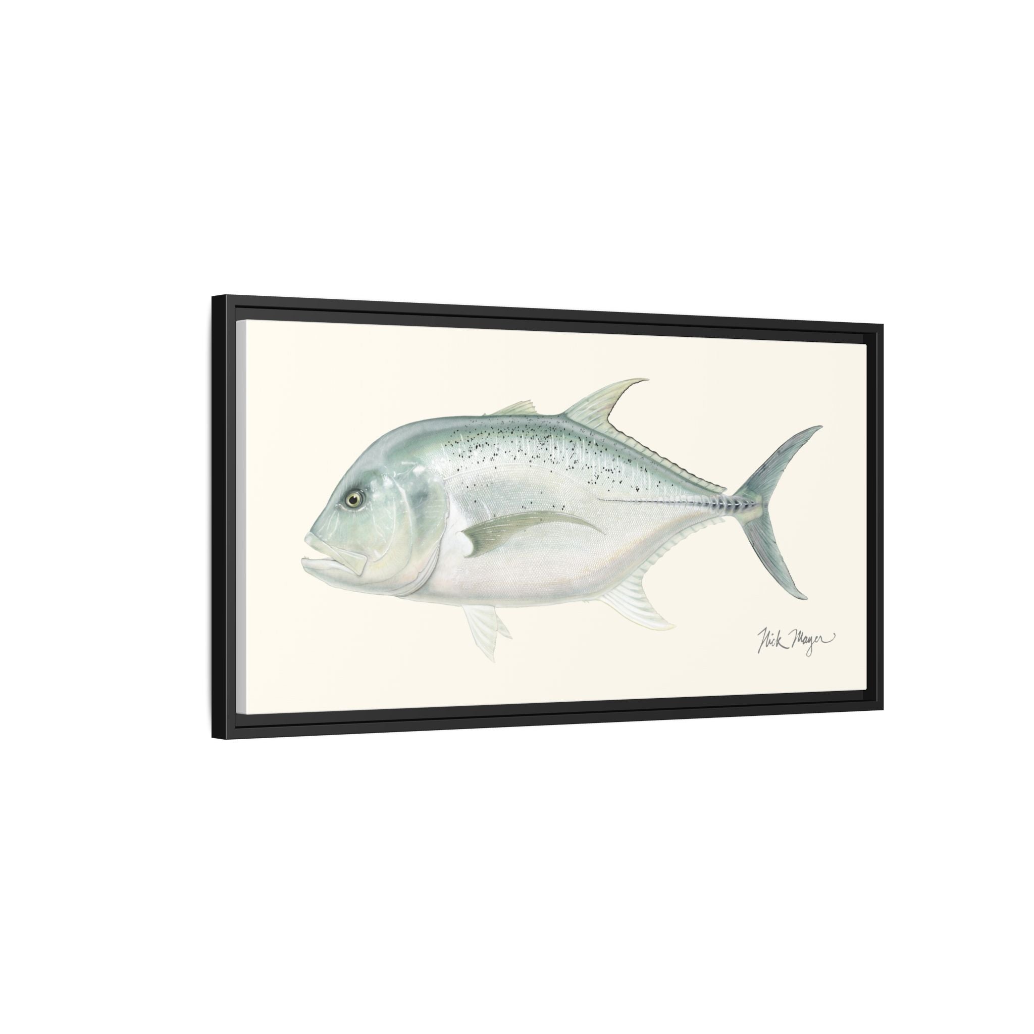 Boss Giant Trevally Framed Canvas Print Printify