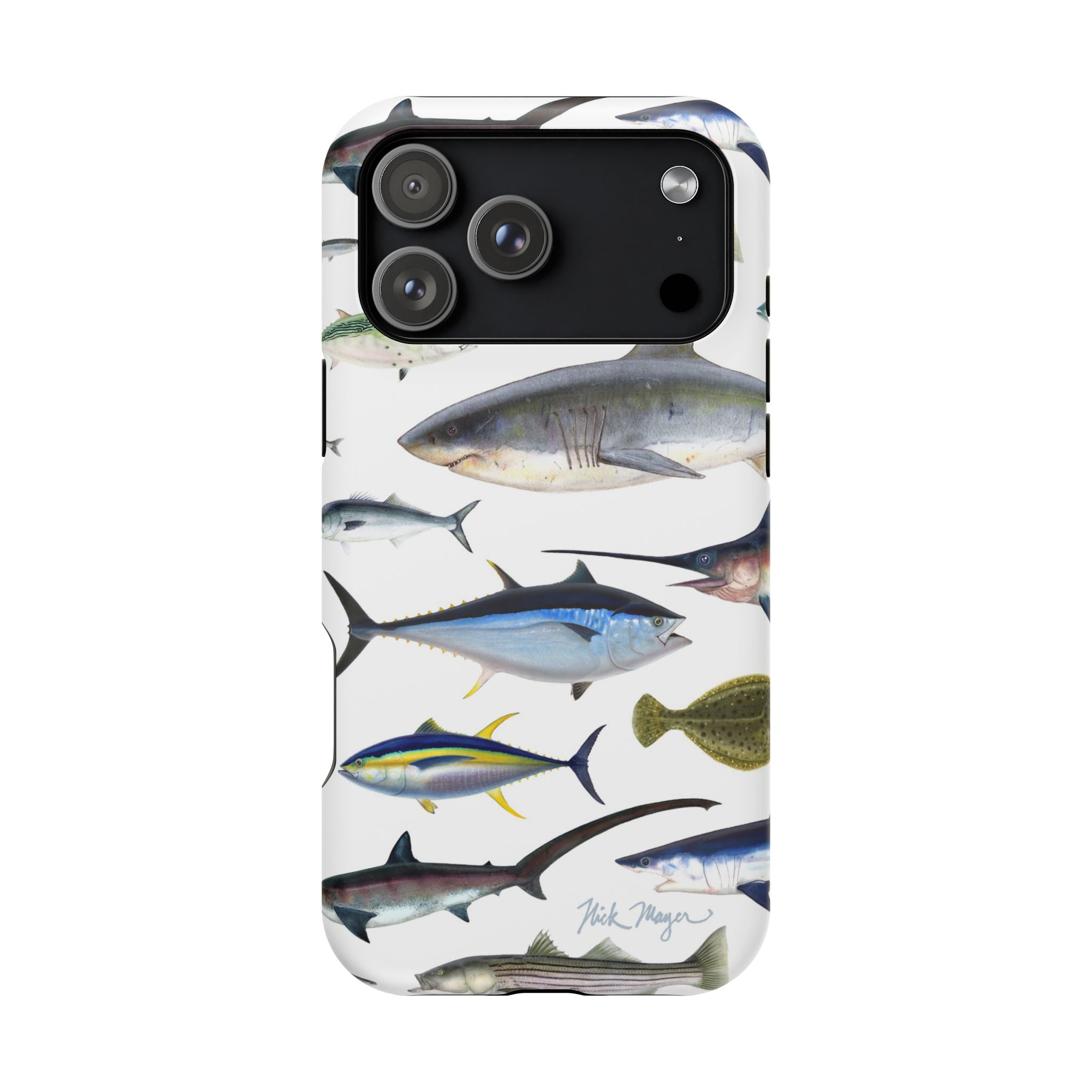 New England Fish White MagSafe iPhone Case