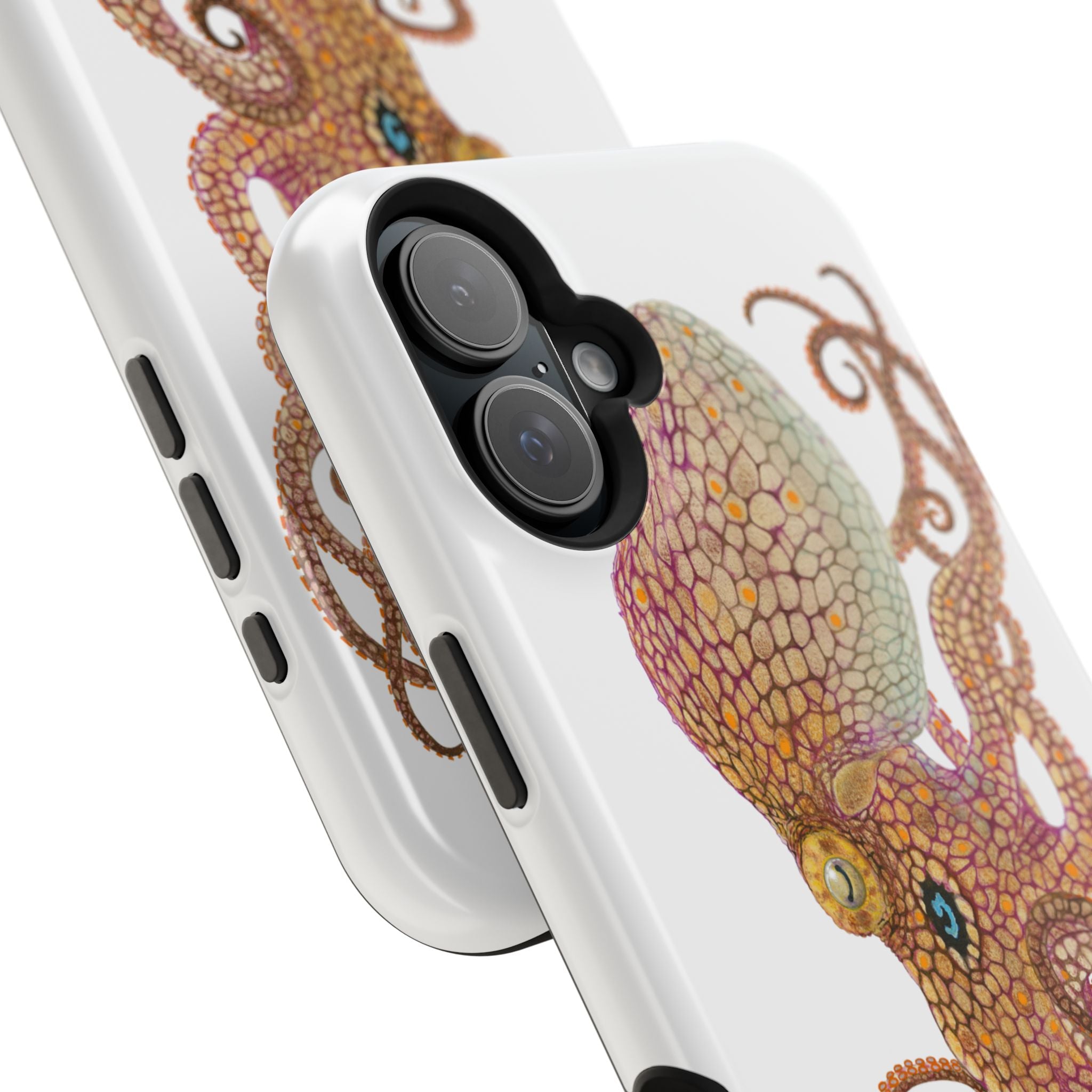 Two Spot Octopus MagSafe White iPhone Case