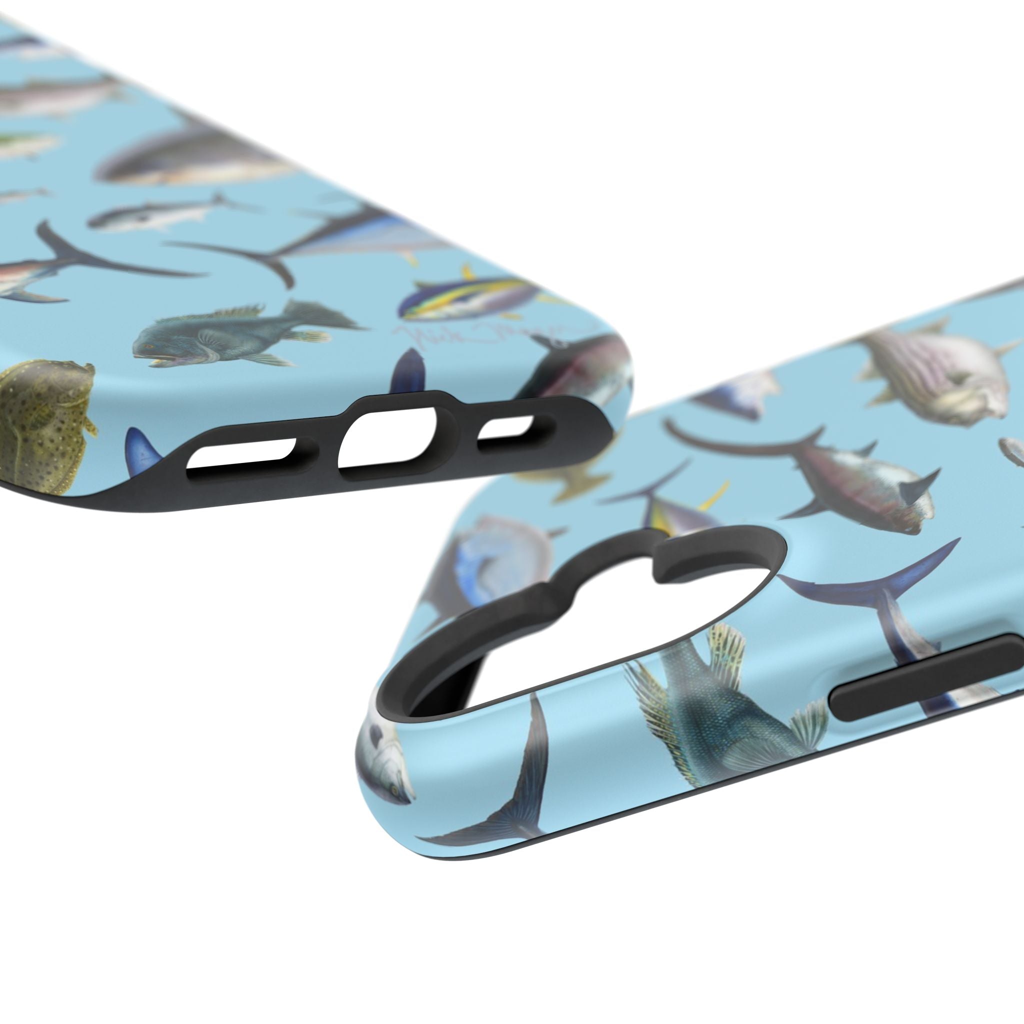 New England Fish Blue MagSafe iPhone Case