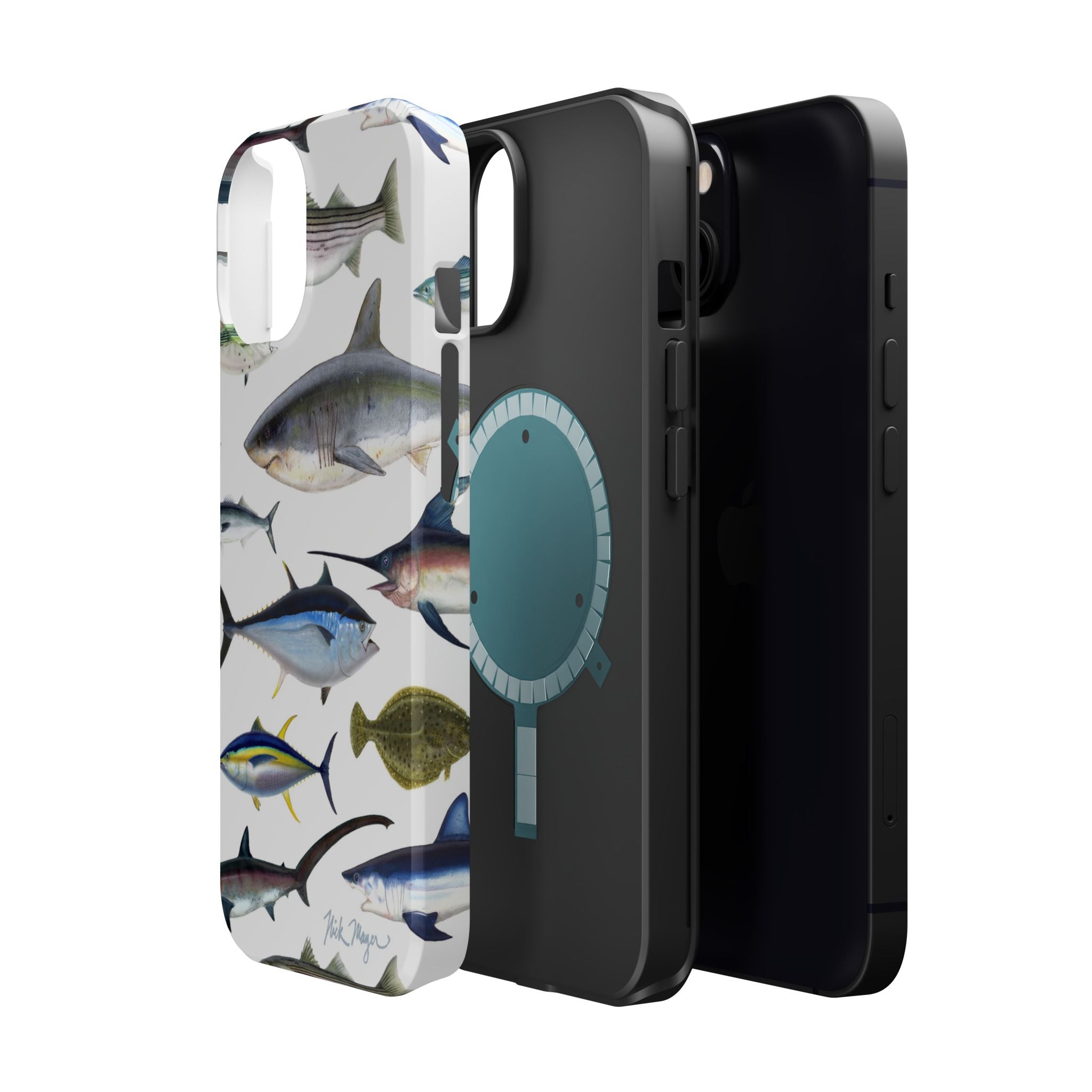 New England Fish White MagSafe iPhone Case