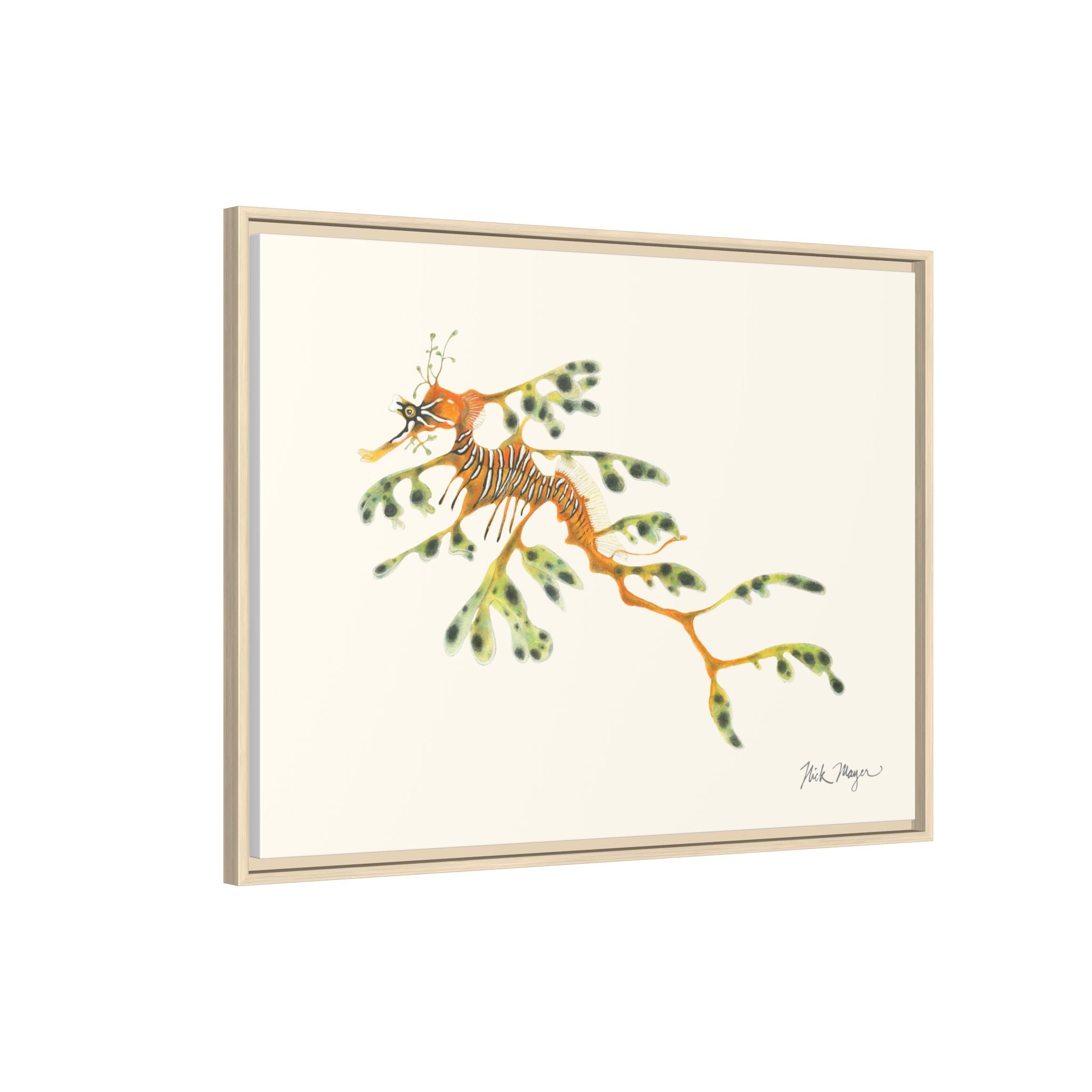 Leafy Sea Dragon Framed Canvas Print Printify