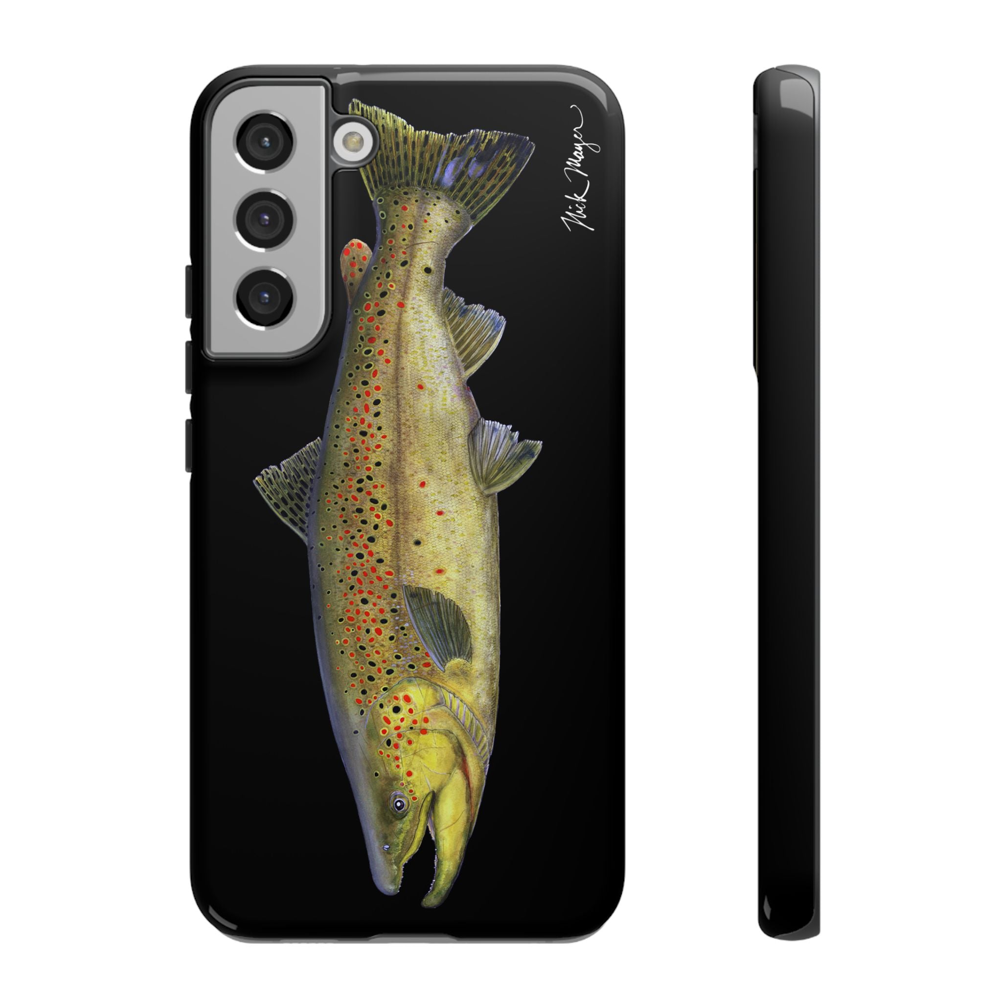 Brown Trout Black Phone Case (Samsung)