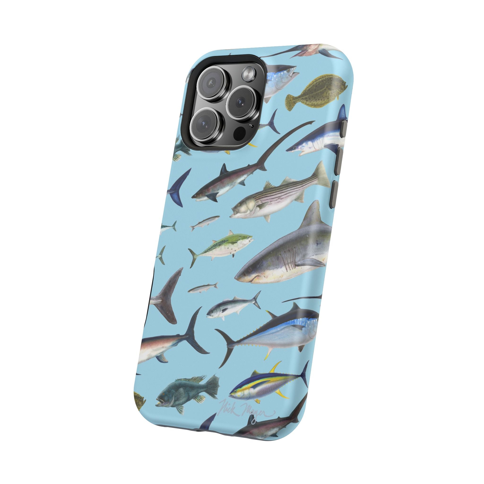 New England Fish Blue MagSafe iPhone Case