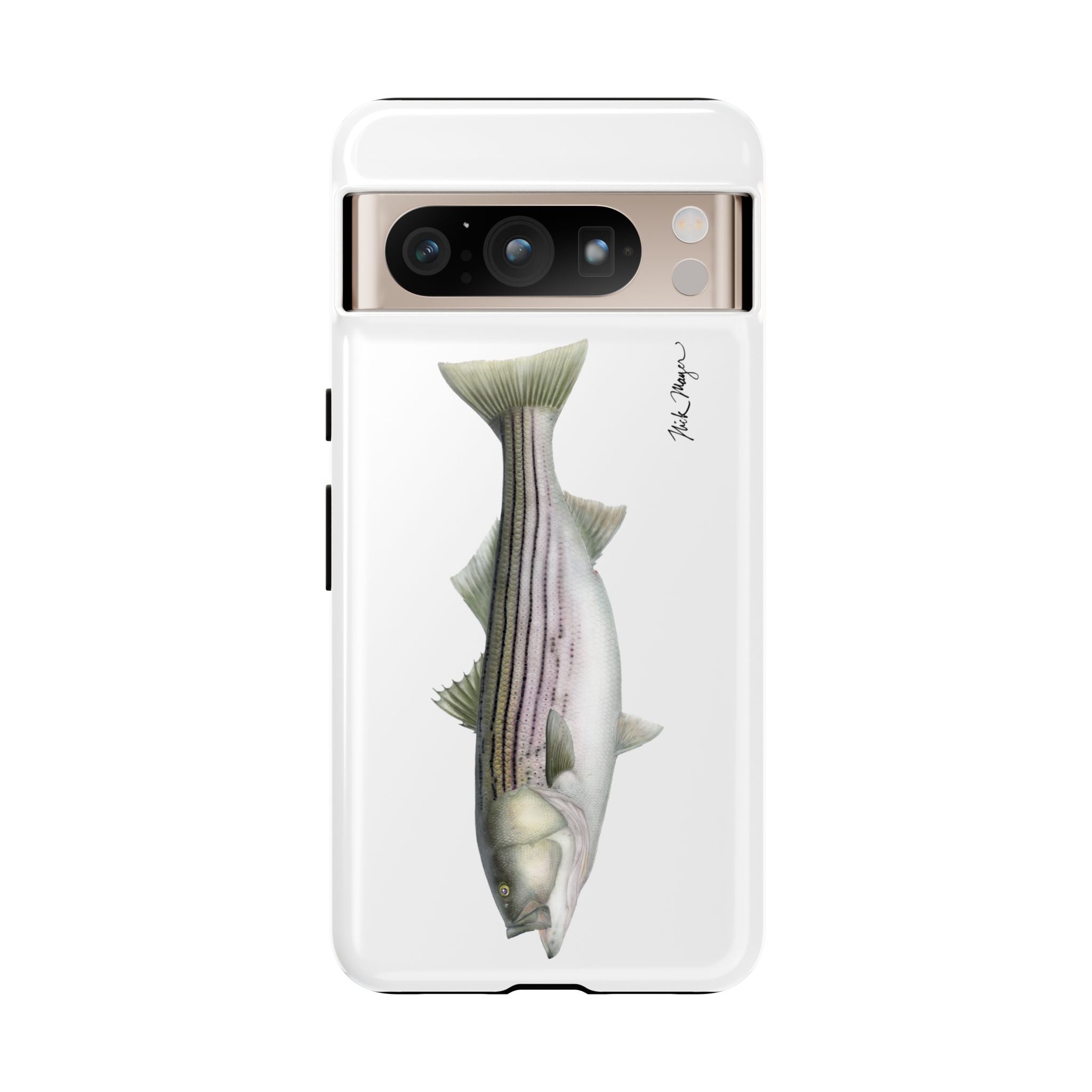 30 lb Striper White Phone Case (Samsung) Printify