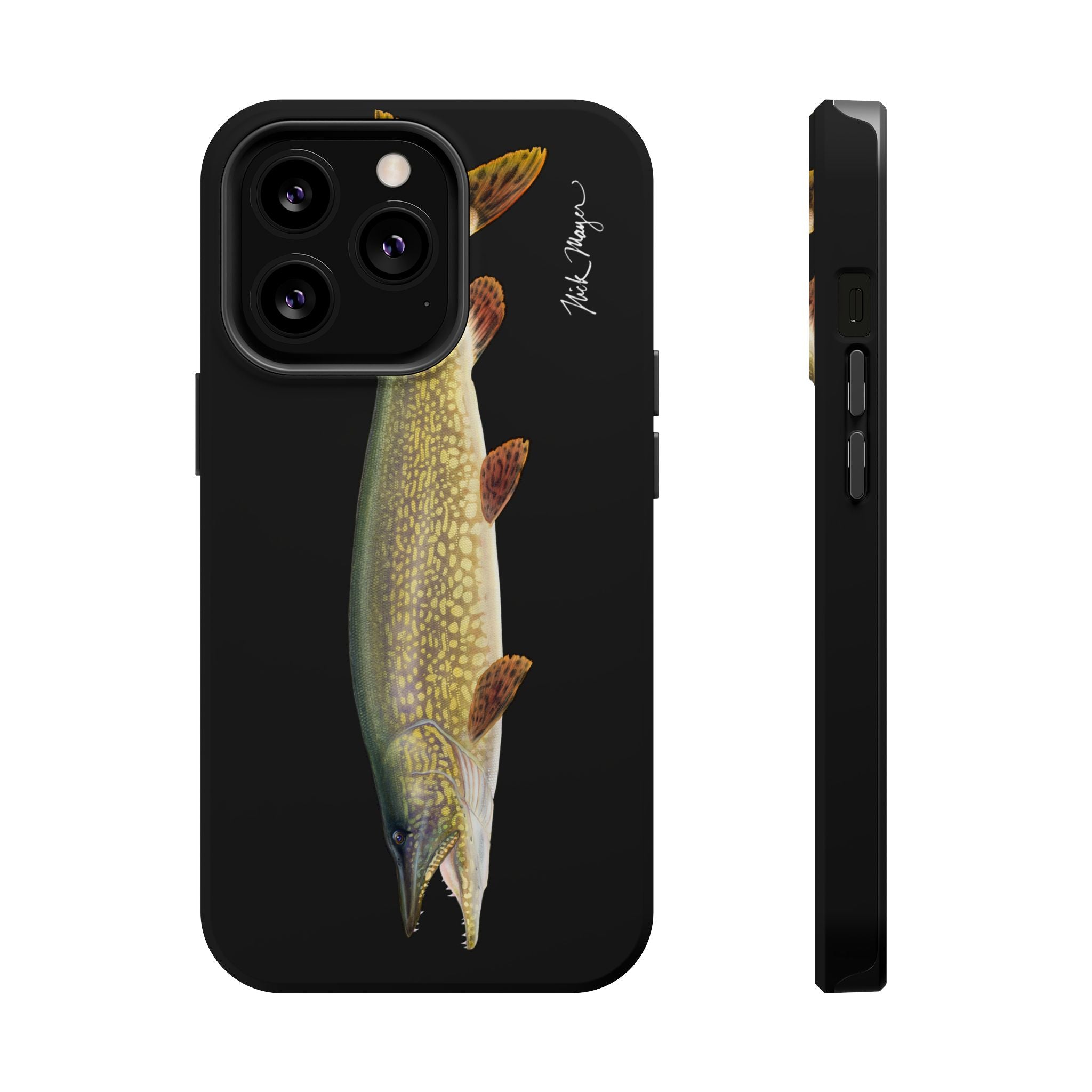 Northern Pike MagSafe Black iPhone Case Printify