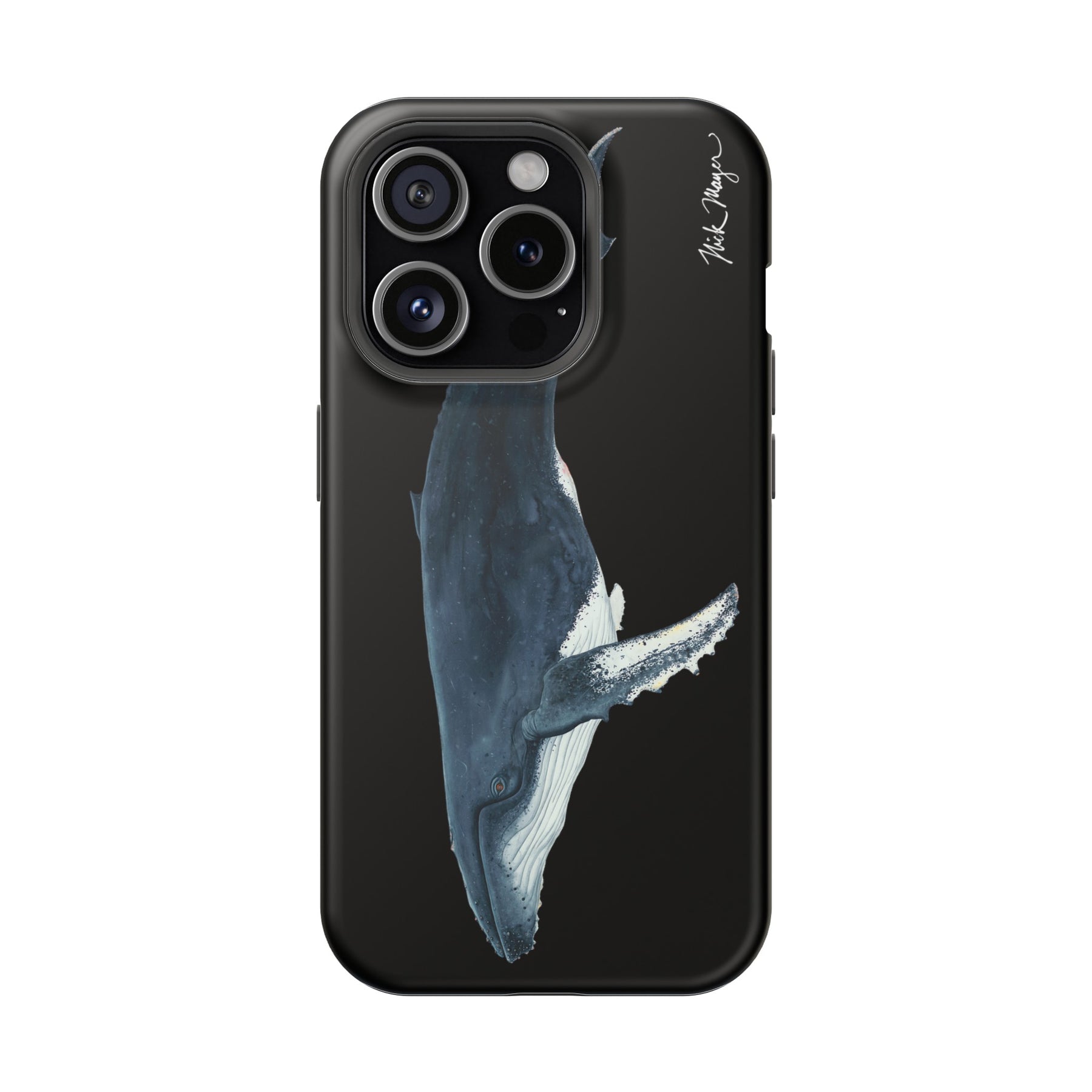 Humpback Whale MagSafe Black iPhone Case