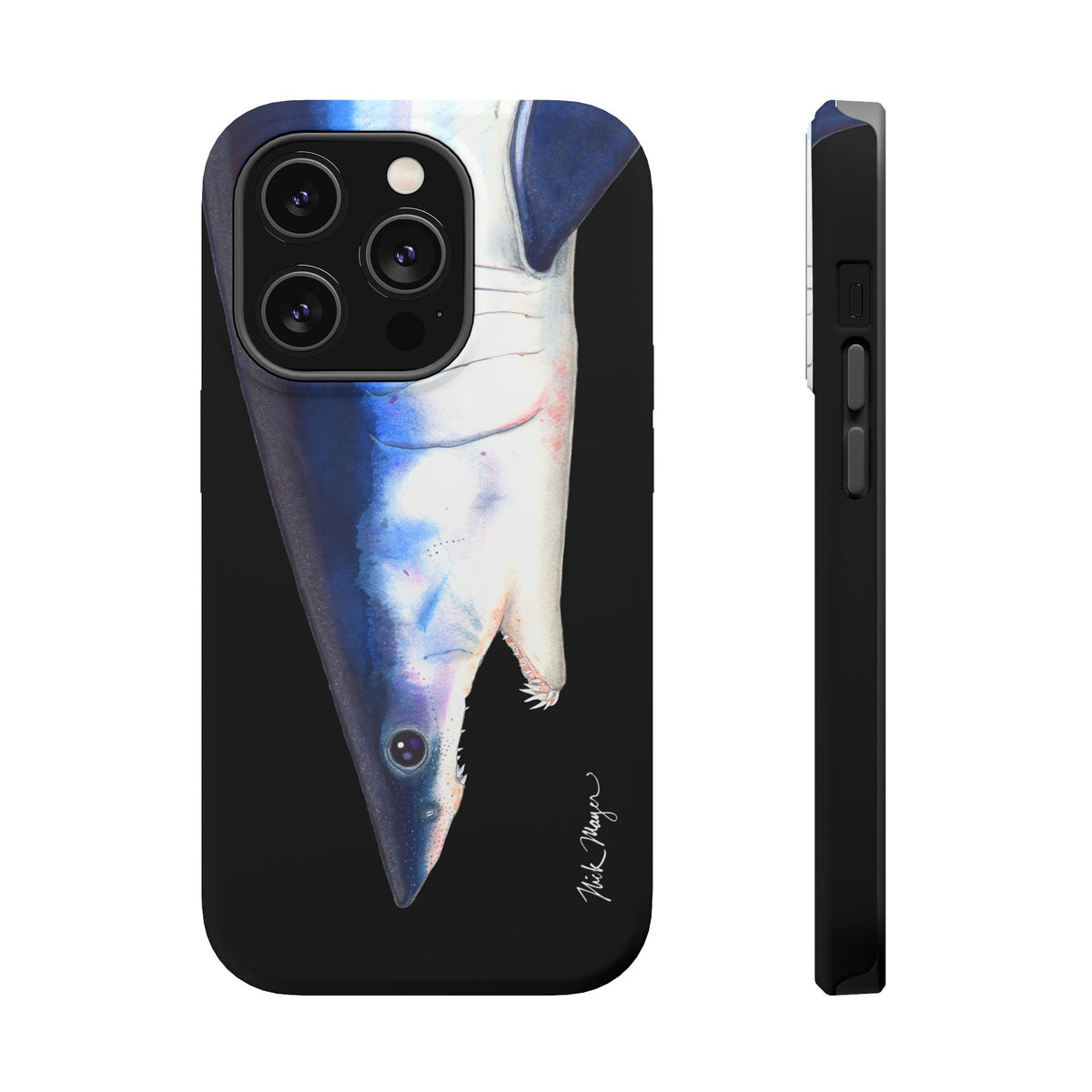 Mako Shark Face MagSafe Black iPhone Case Printify