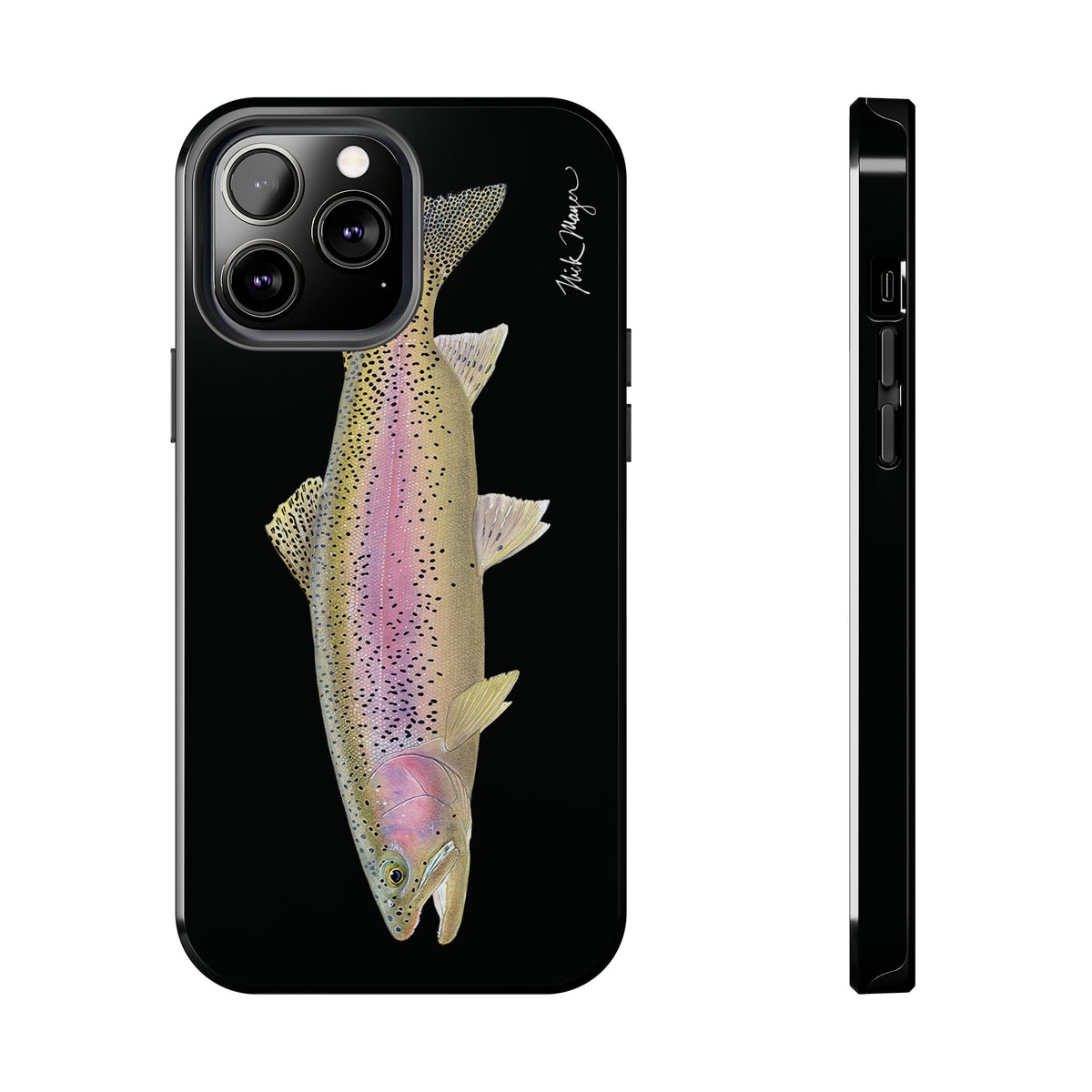 Rainbow Trout 3 Black iPhone Case Printify