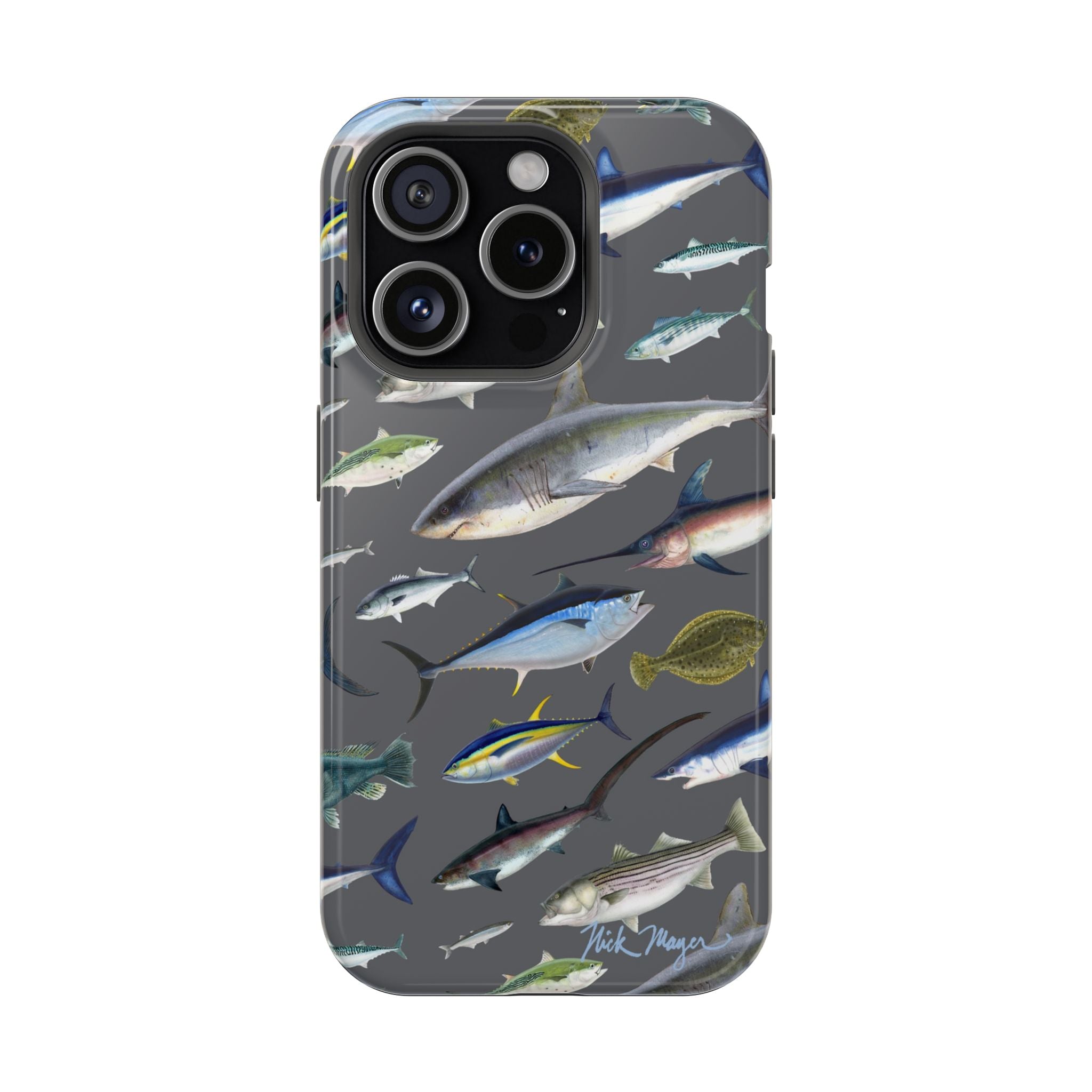 New England Offshore Fish Grey MagSafe iPhone Case