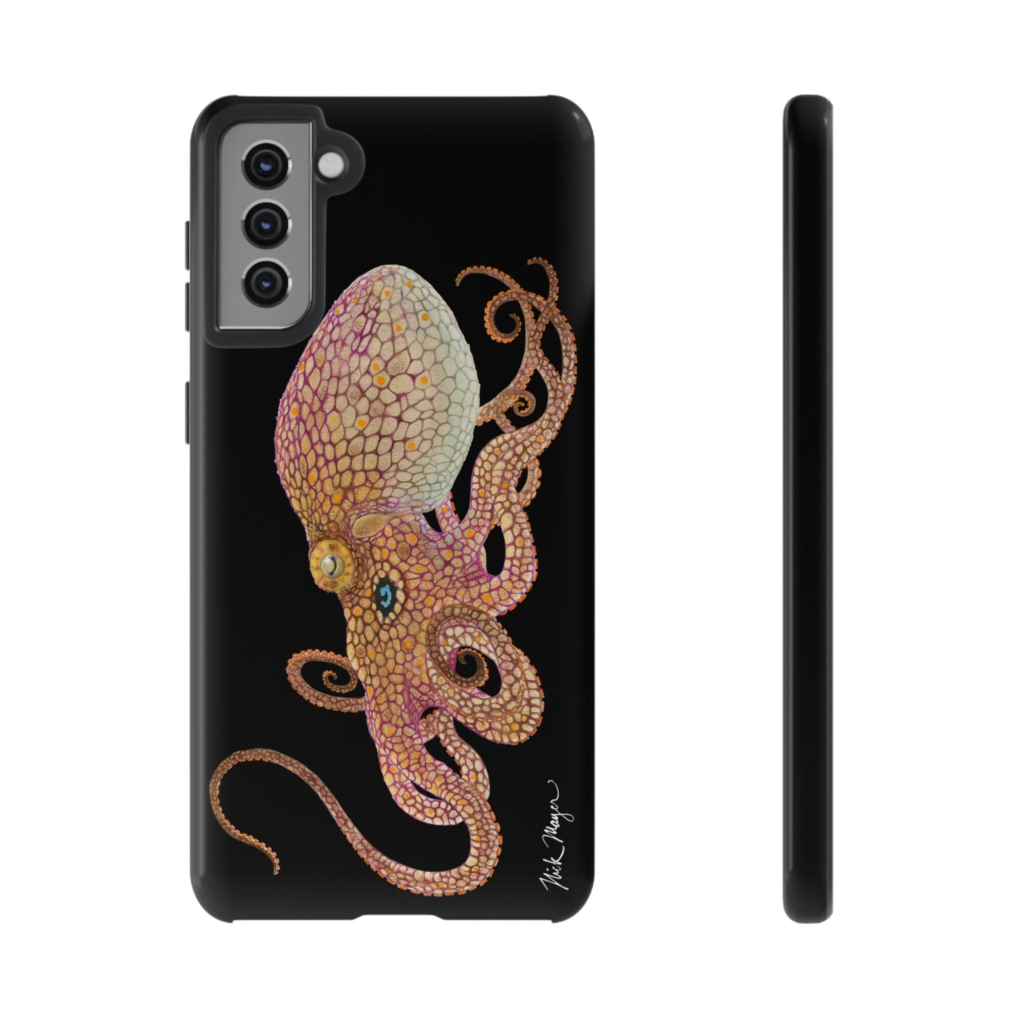 Two Spot Octopus Black Phone Case (Samsung)