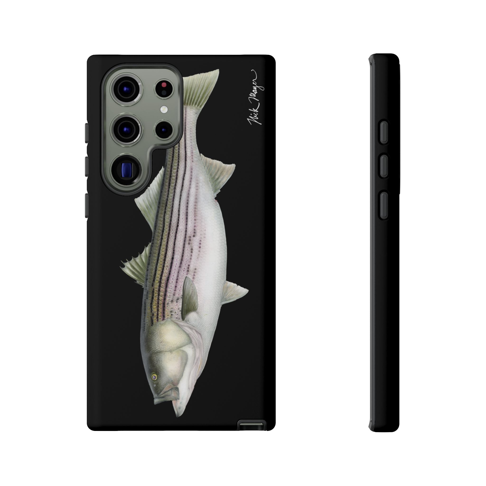 30 lb Striper Black Phone Case (Samsung) Printify