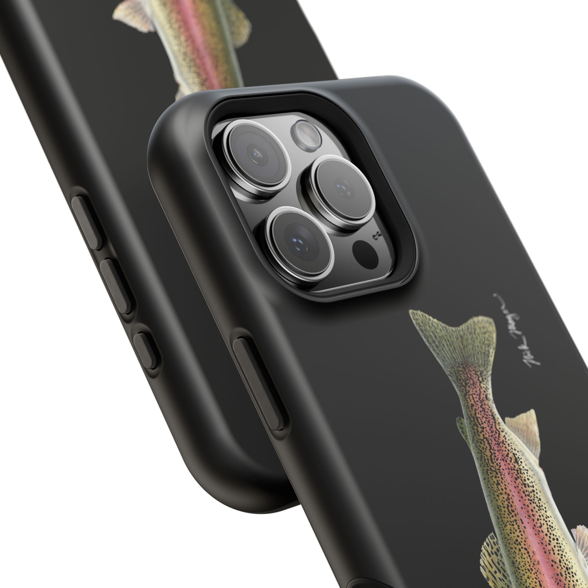 Rainbow Trout MagSafe Black iPhone Case