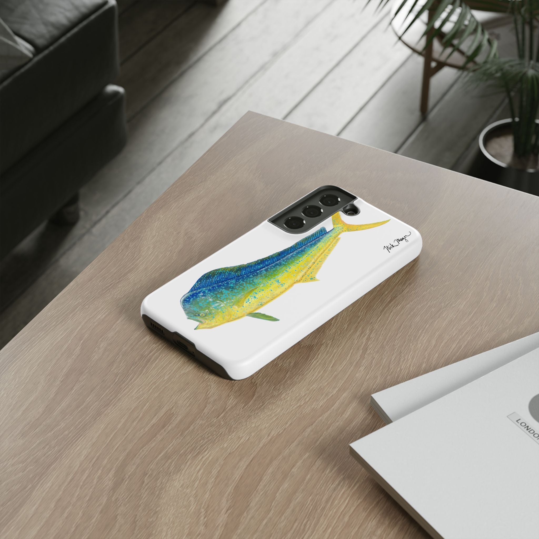 Bull Mahi White Phone Case (Samsung)
