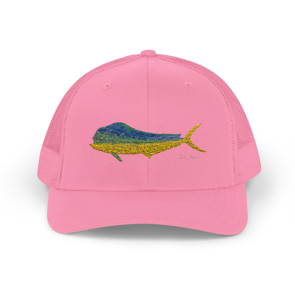 Bull Mahi Embroidered Snapback Trucker Hat Printify