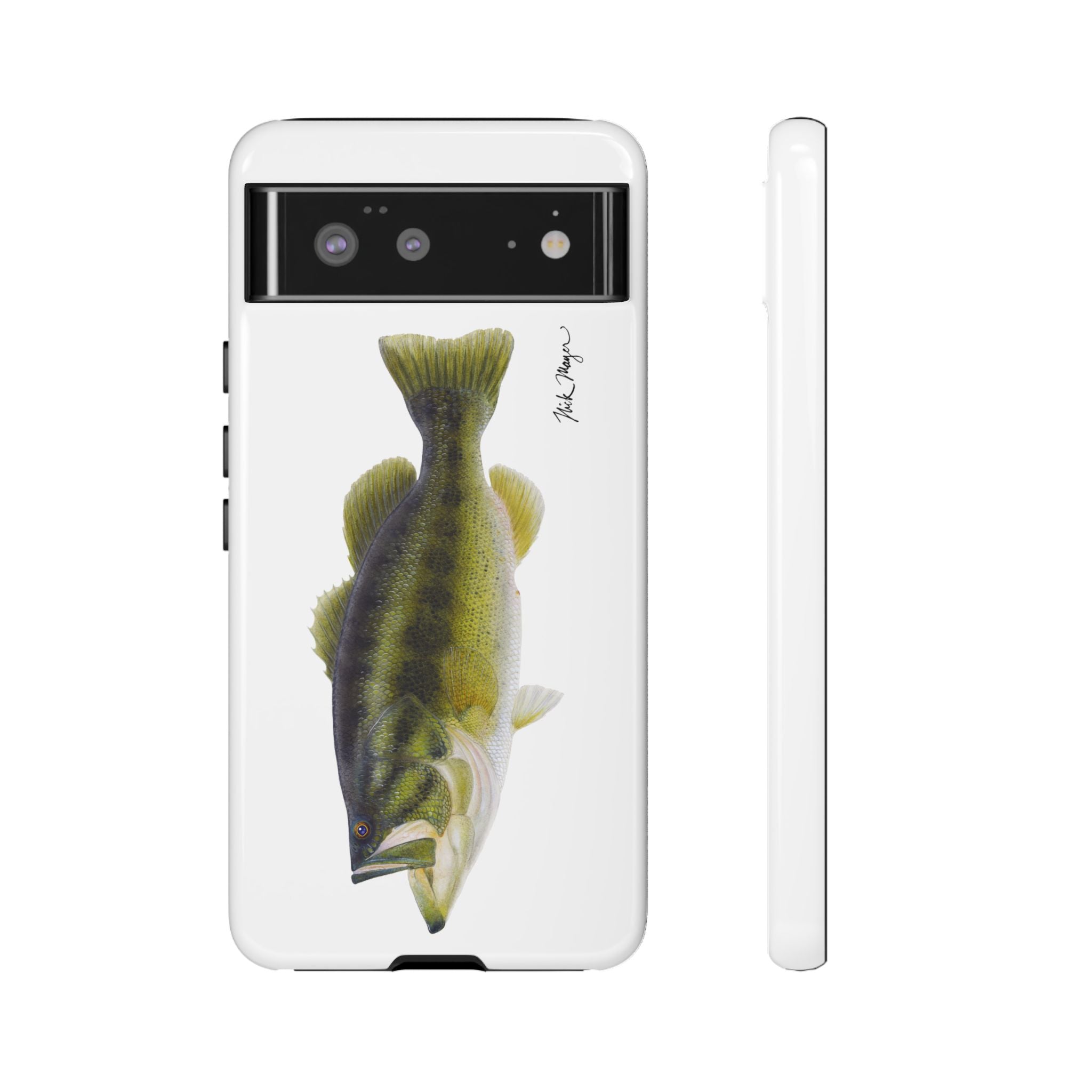 Largemouth Bass White Phone Case (Samsung) Printify