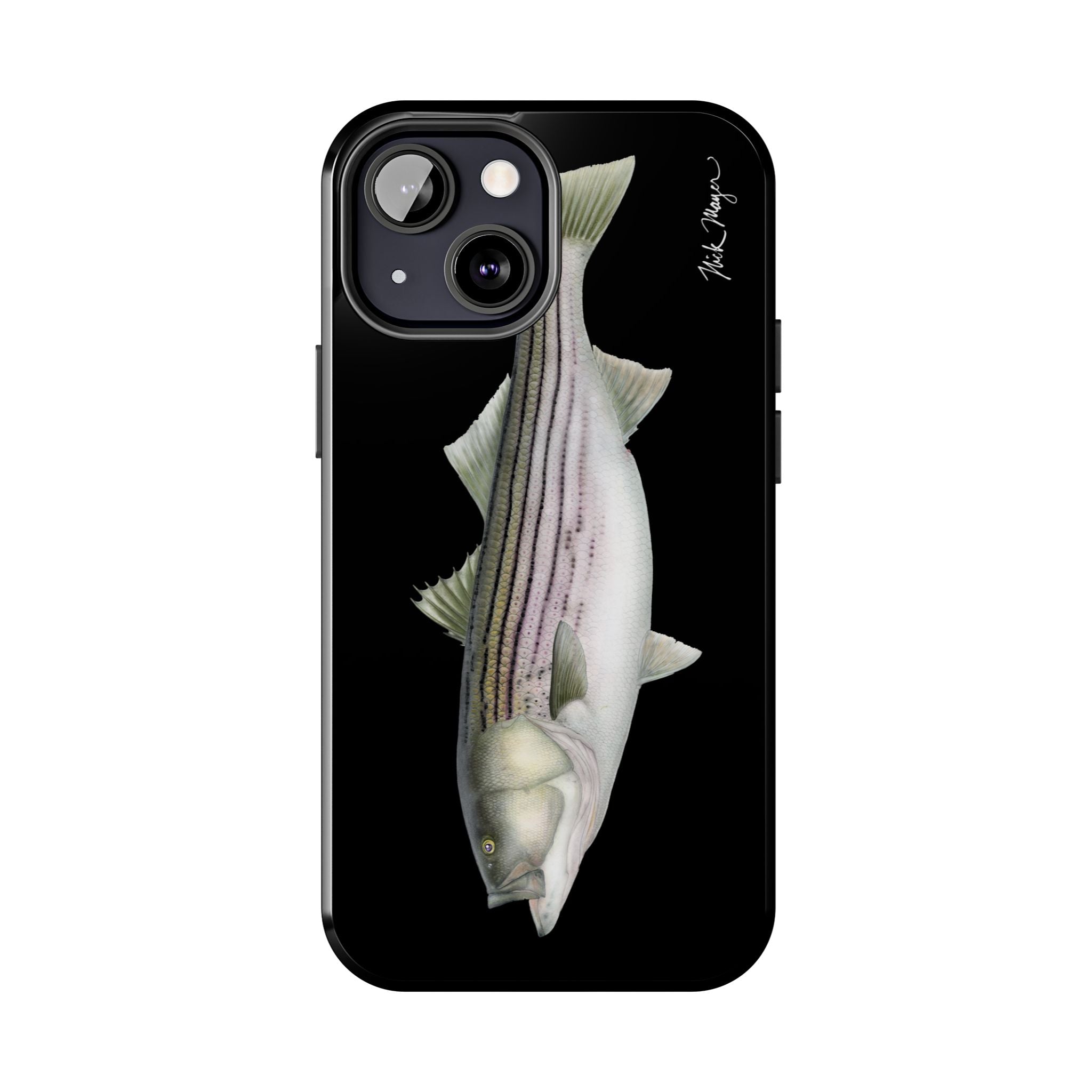 30 lb Striper - Black Phone Case (iPhone)